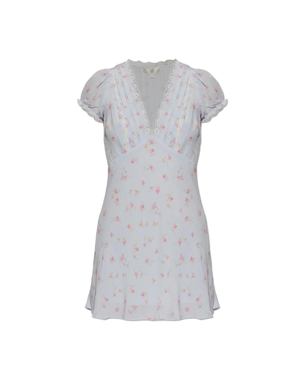 LoveShackFancy Yasmin Short Dress in het Gray