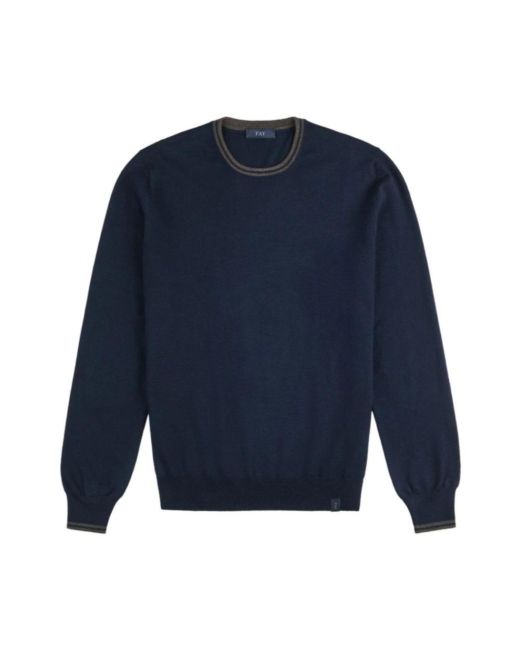 Fay Blue Round-Neck Knitwear for men