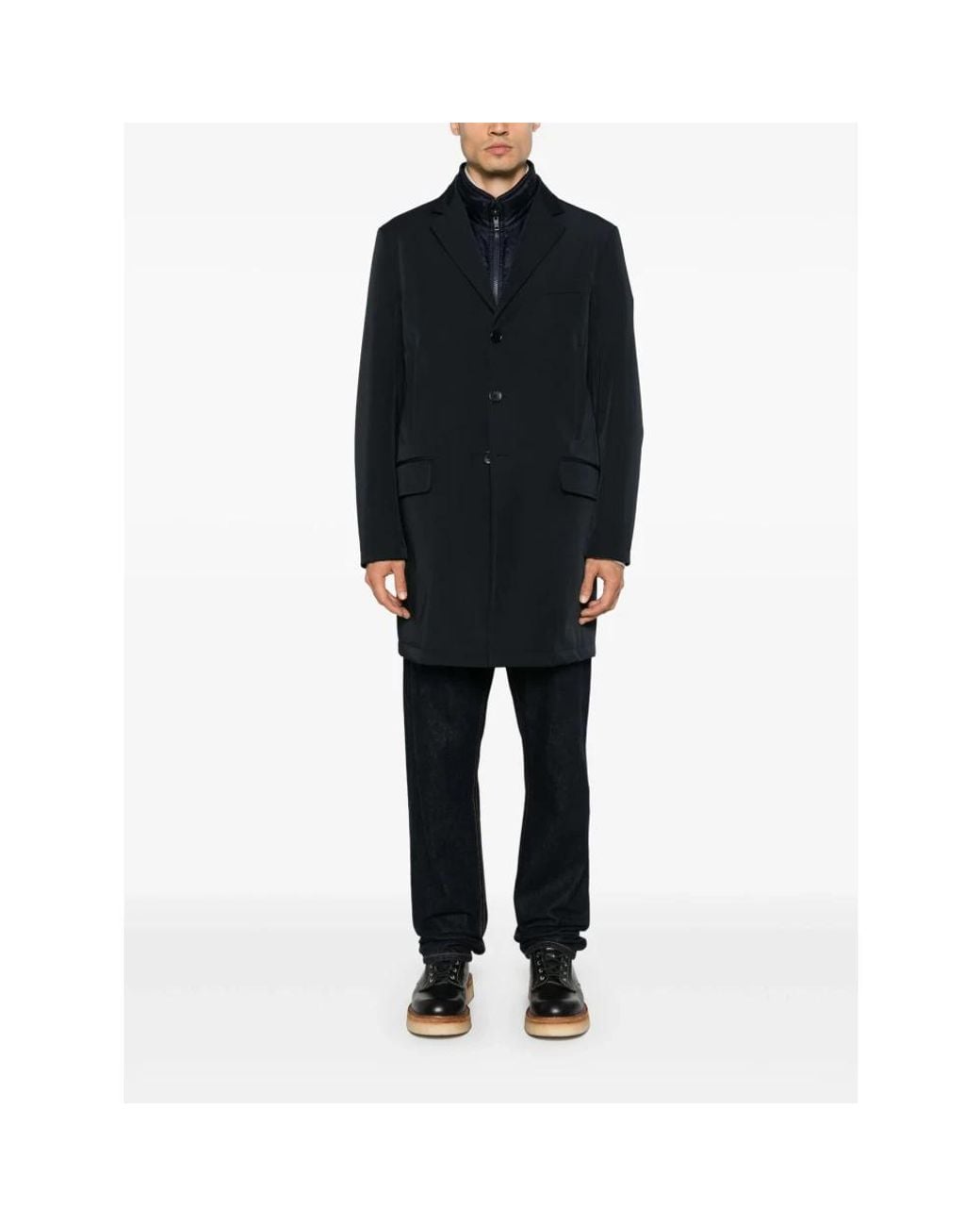 Fay Blue Single-Breasted Coats for men