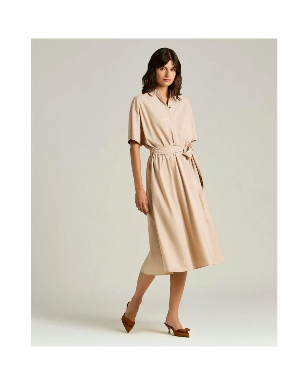 Midi Dresses Kiton en coloris Natural