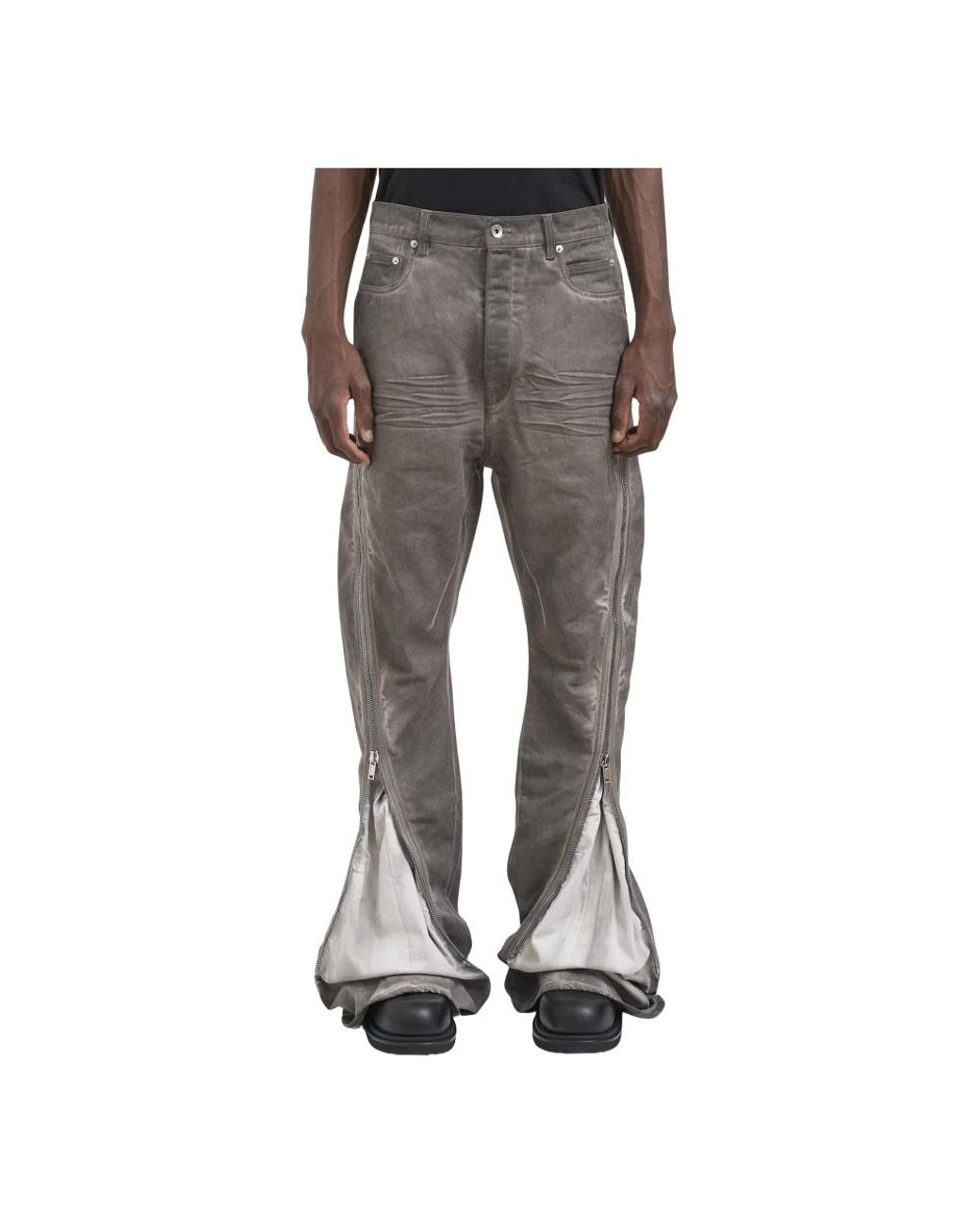 Rick Owens Gray Flare Jeans for men