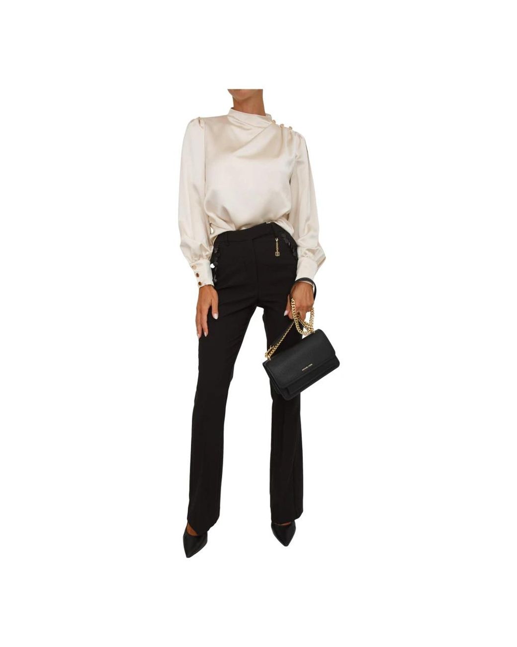 Fracomina Black Wide Trousers