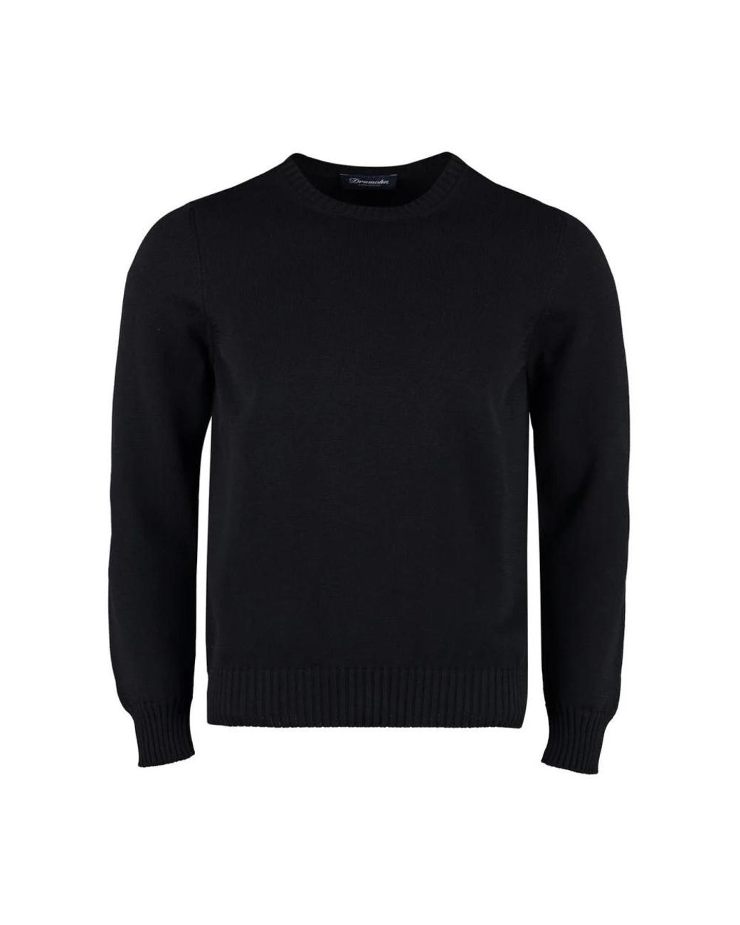 Drumohr Black Round-Neck Knitwear for men