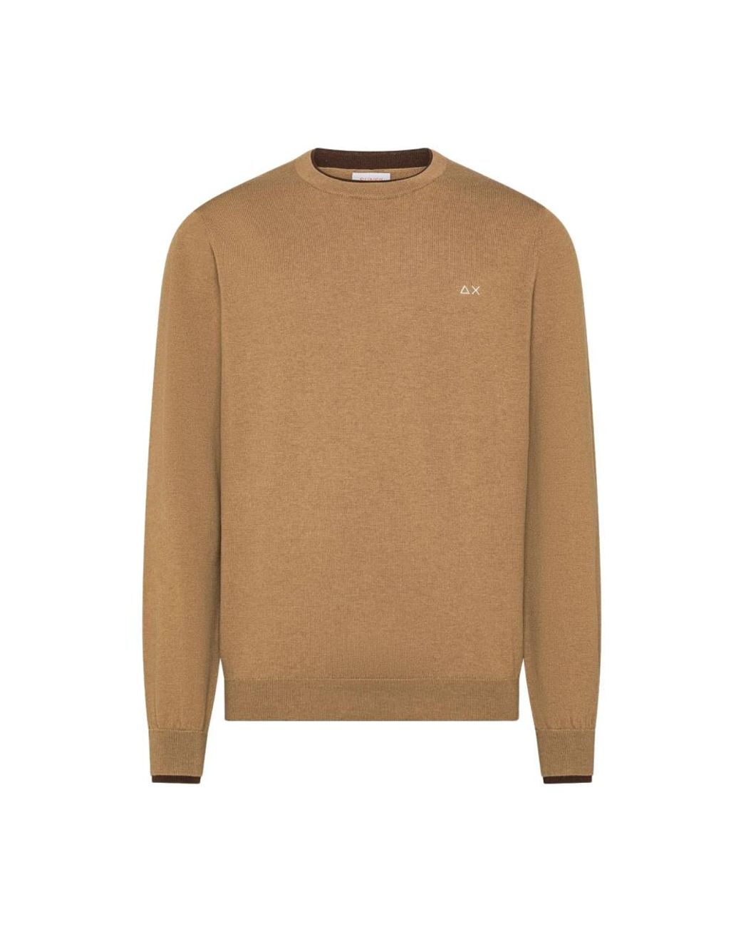 Sun 68 Sweater Double Rib L/S in het Brown voor heren