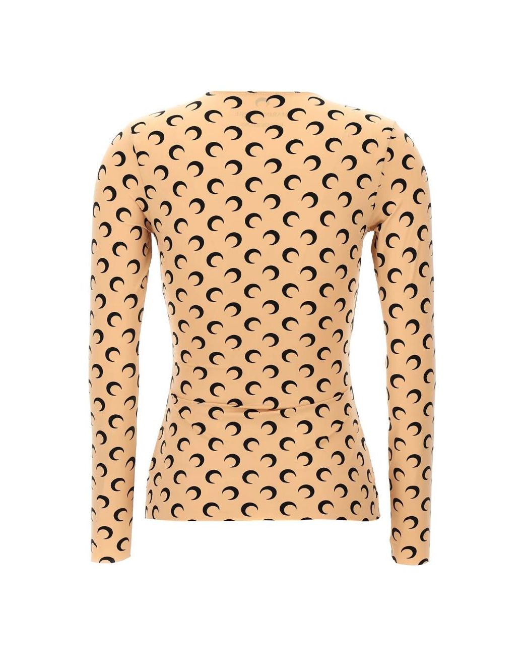 MARINE SERRE Yellow Long Sleeve T-Shirts