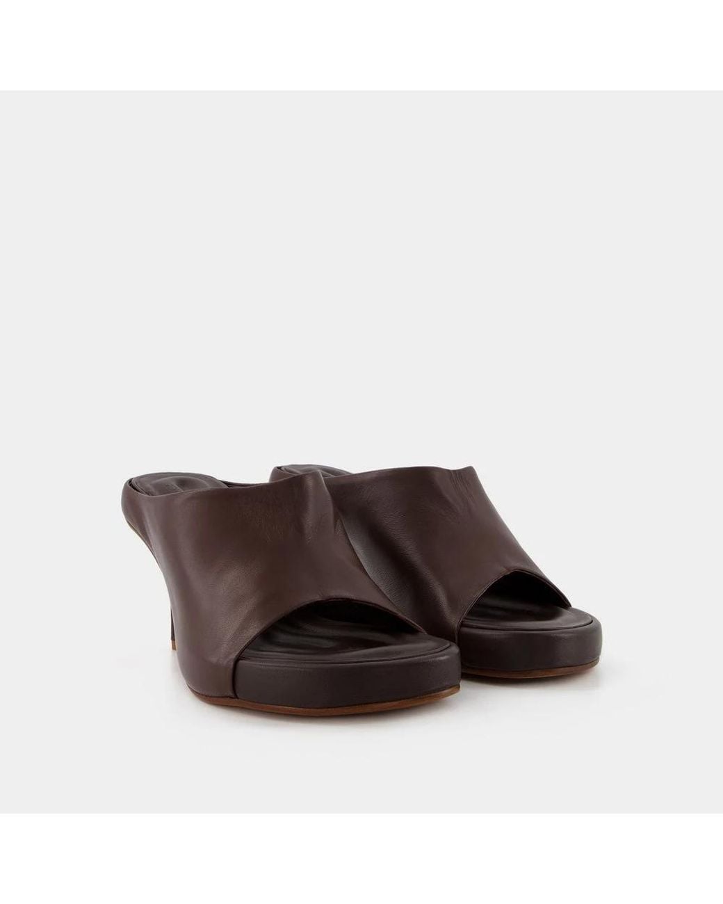 Jacquemus Brown Les Mules Argilla Leather Sandal