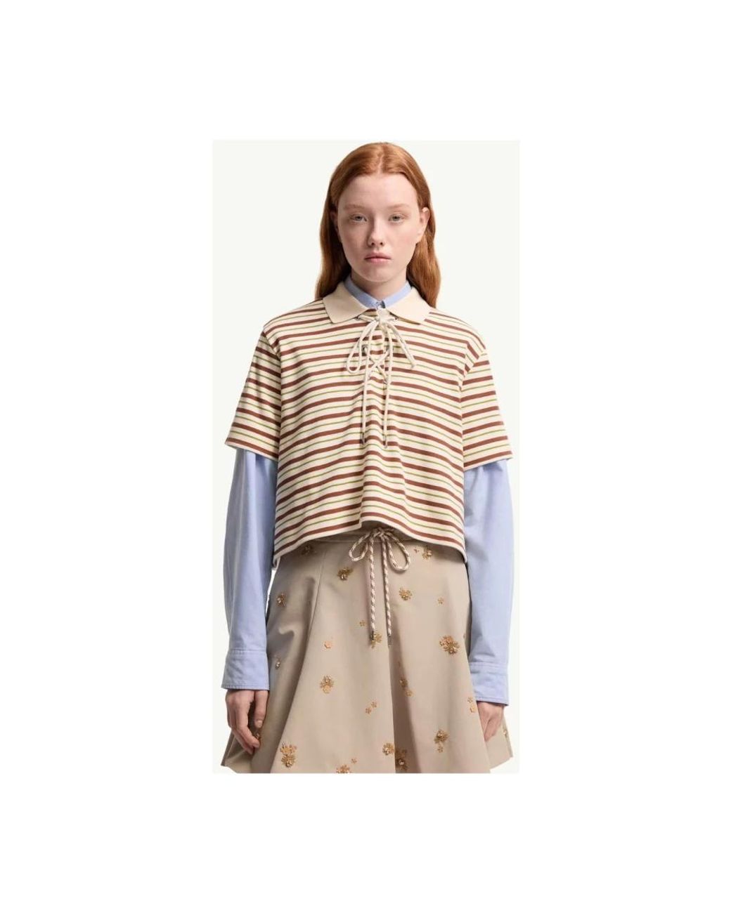Moncler Natural Polo Shirts