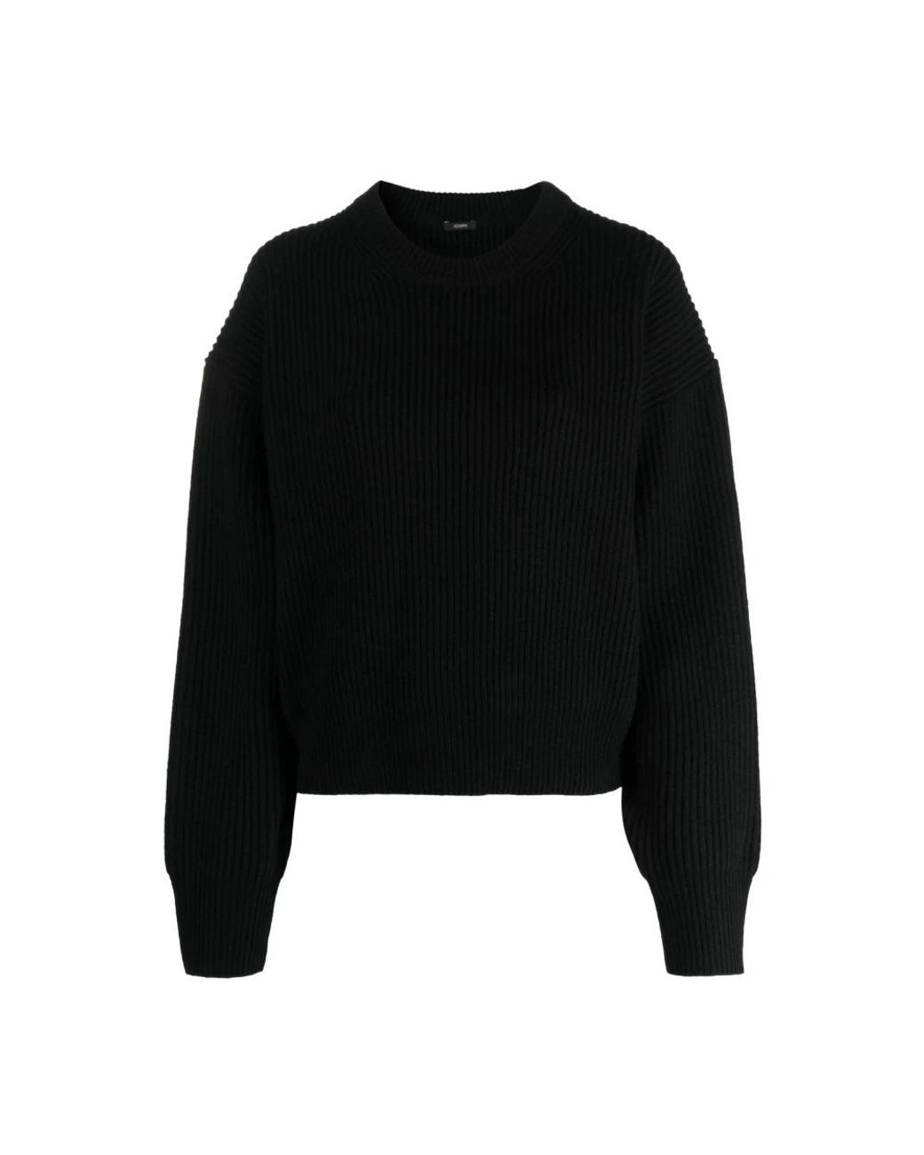Round-Neck Knitwear Joseph de color Black