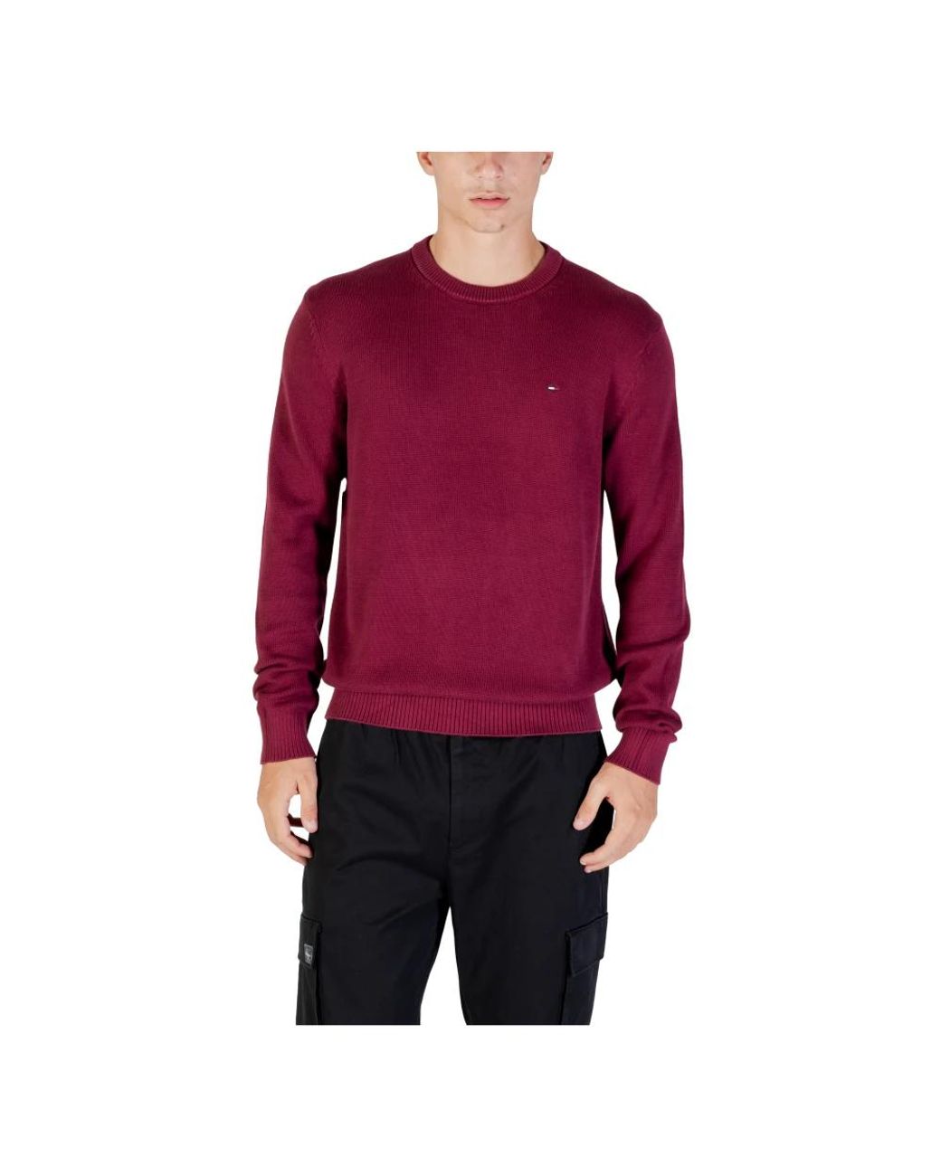 Tommy Hilfiger Red Round-Neck Knitwear for men