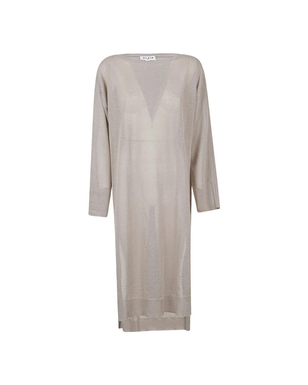 Alaïa Gray Knitted Dresses