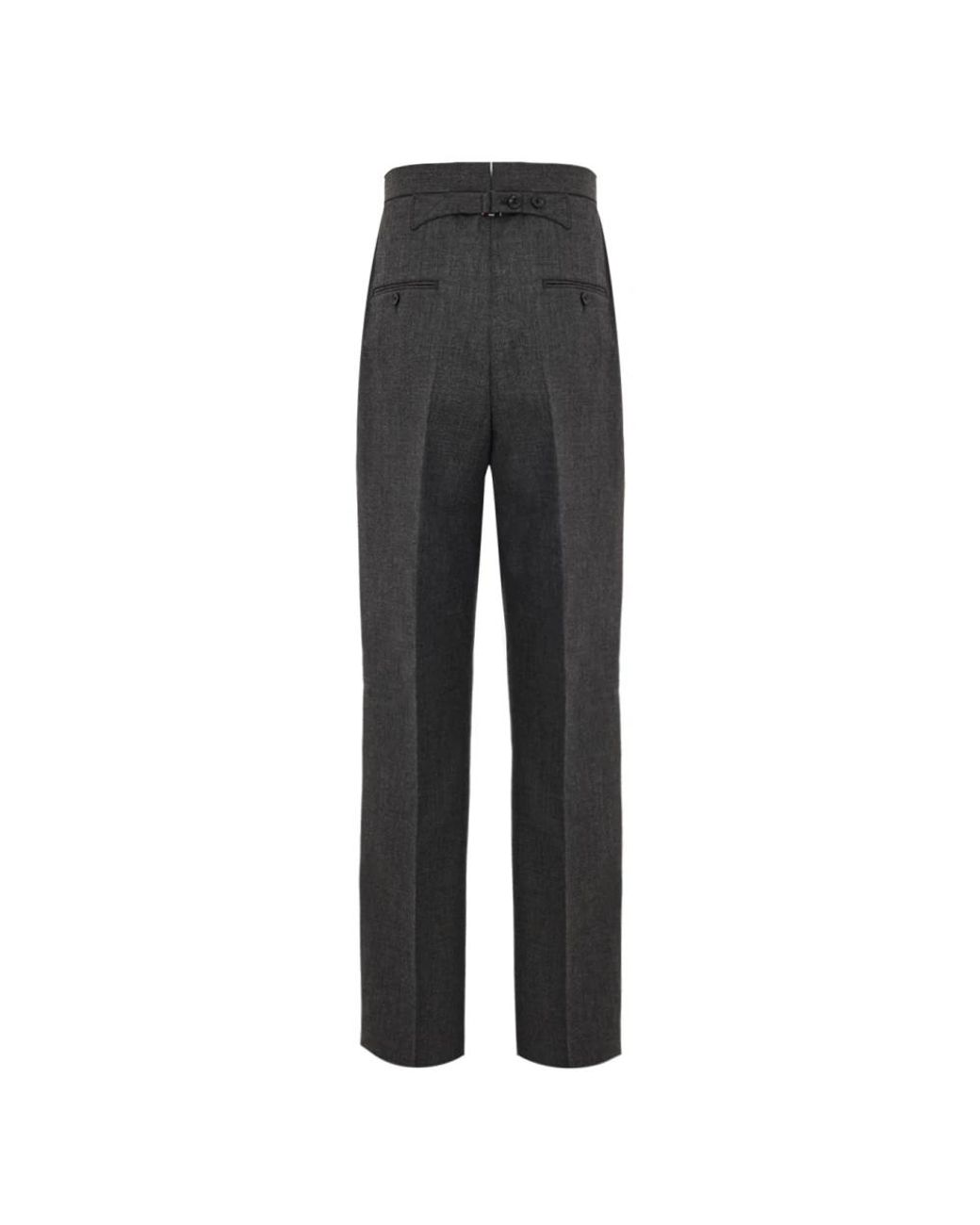 Thom Browne Gray Straight Trousers for men