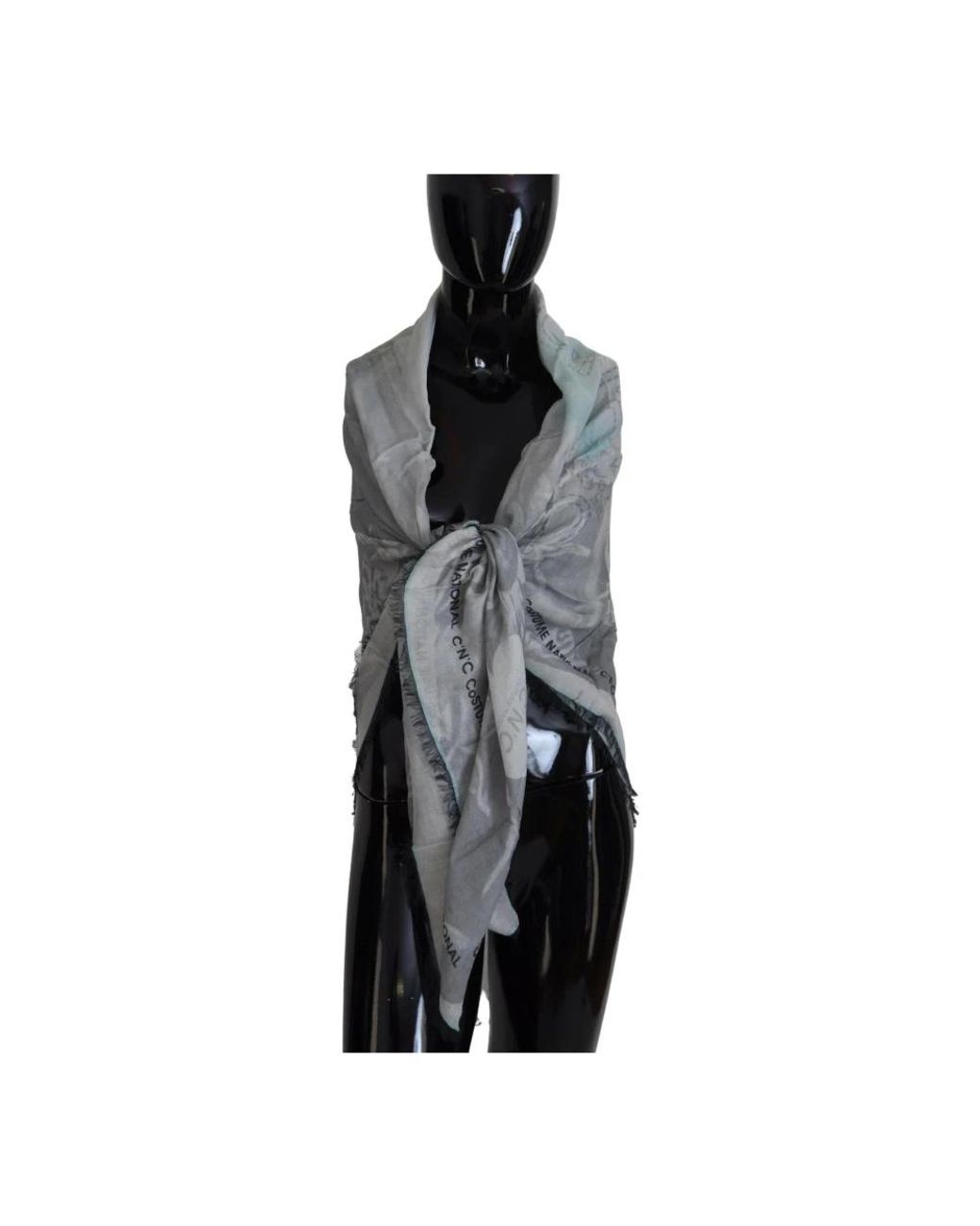 CoSTUME NATIONAL Gray Silk Scarves