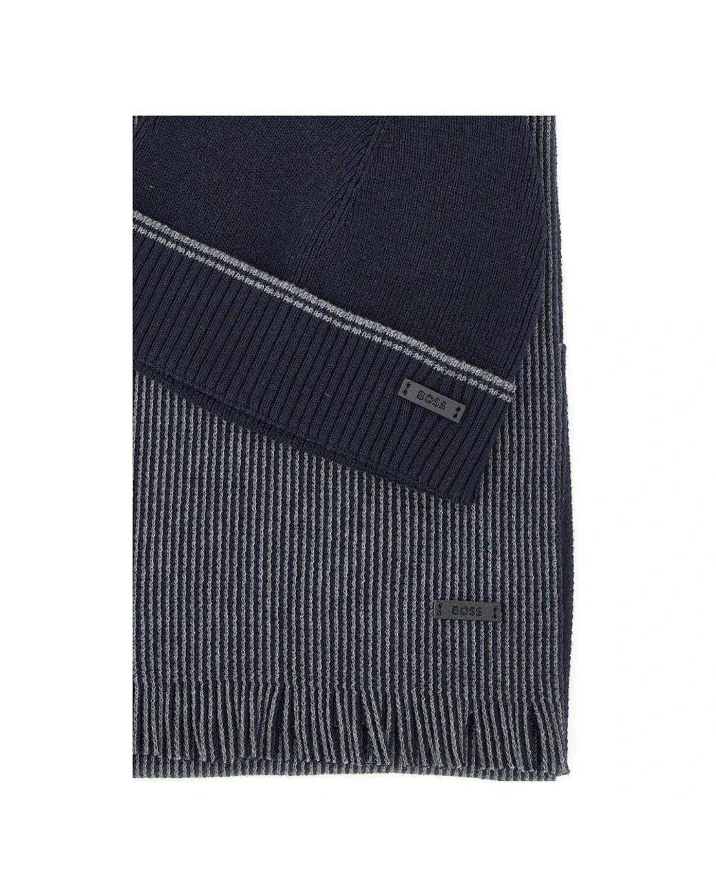 Boss Blue Winter Scarves for men