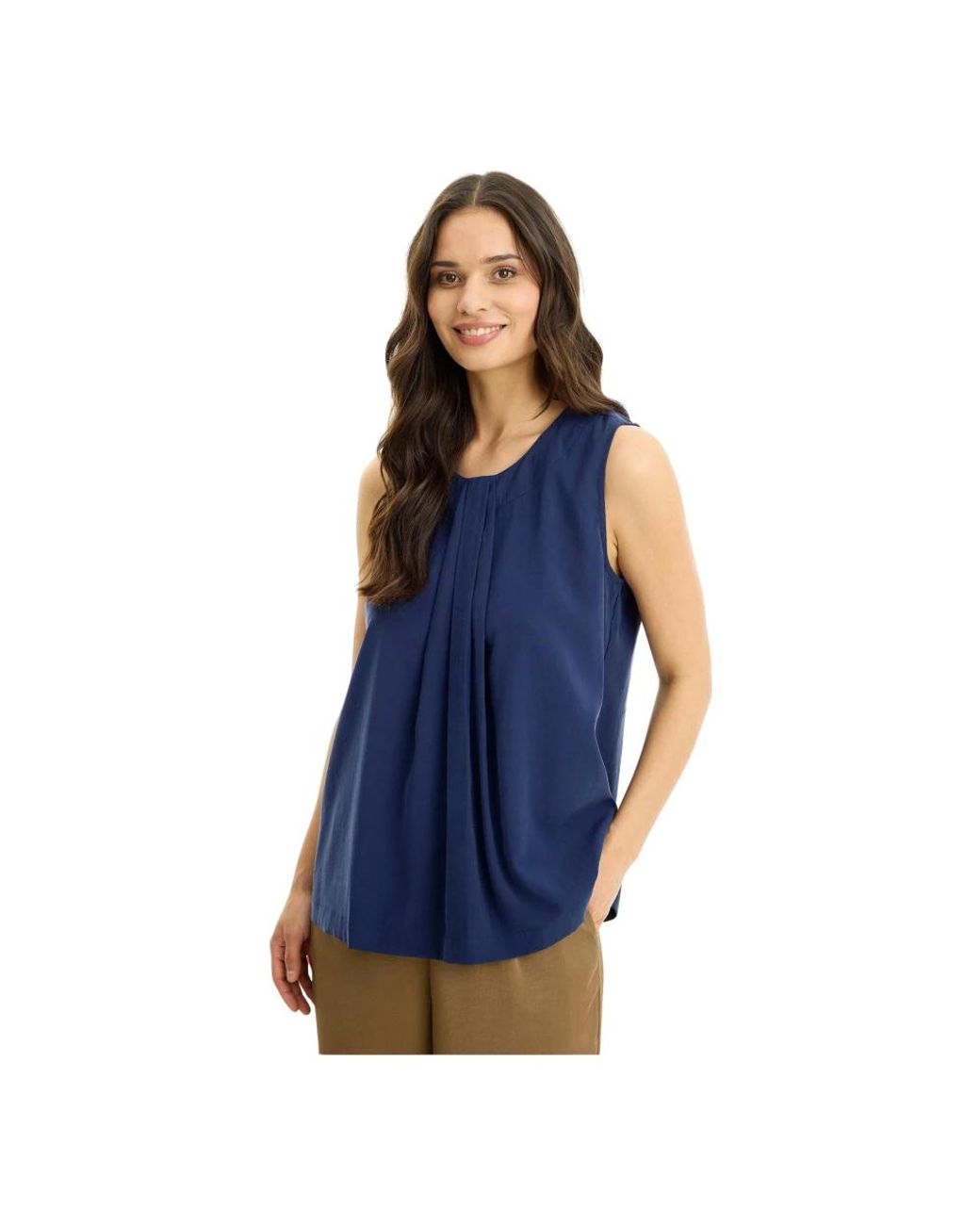 iN FRONT Blue Bluse