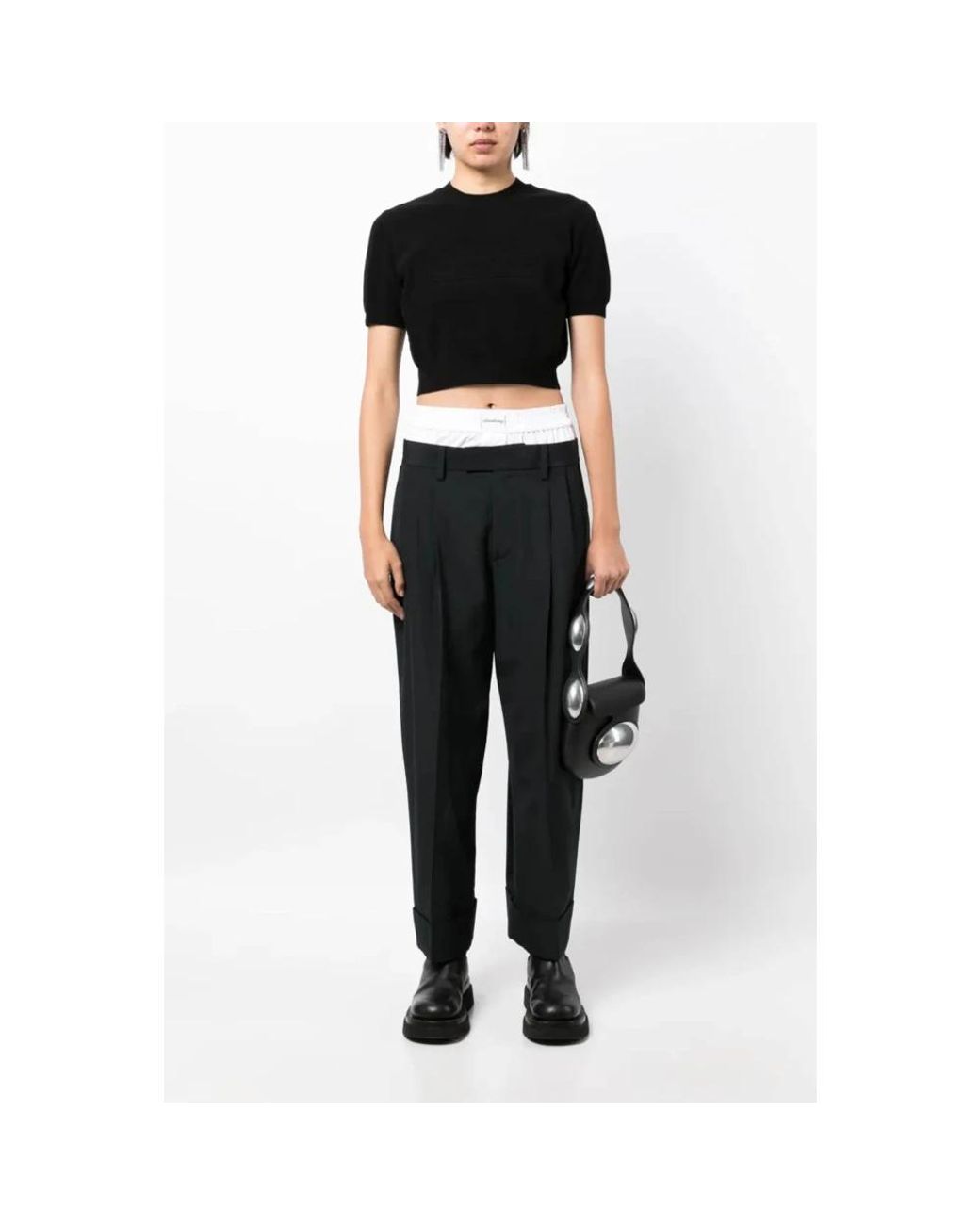 Alexander Wang Black Round-Neck Knitwear