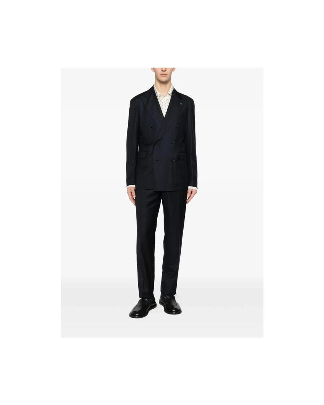Tagliatore Black Double Breasted Suits for men