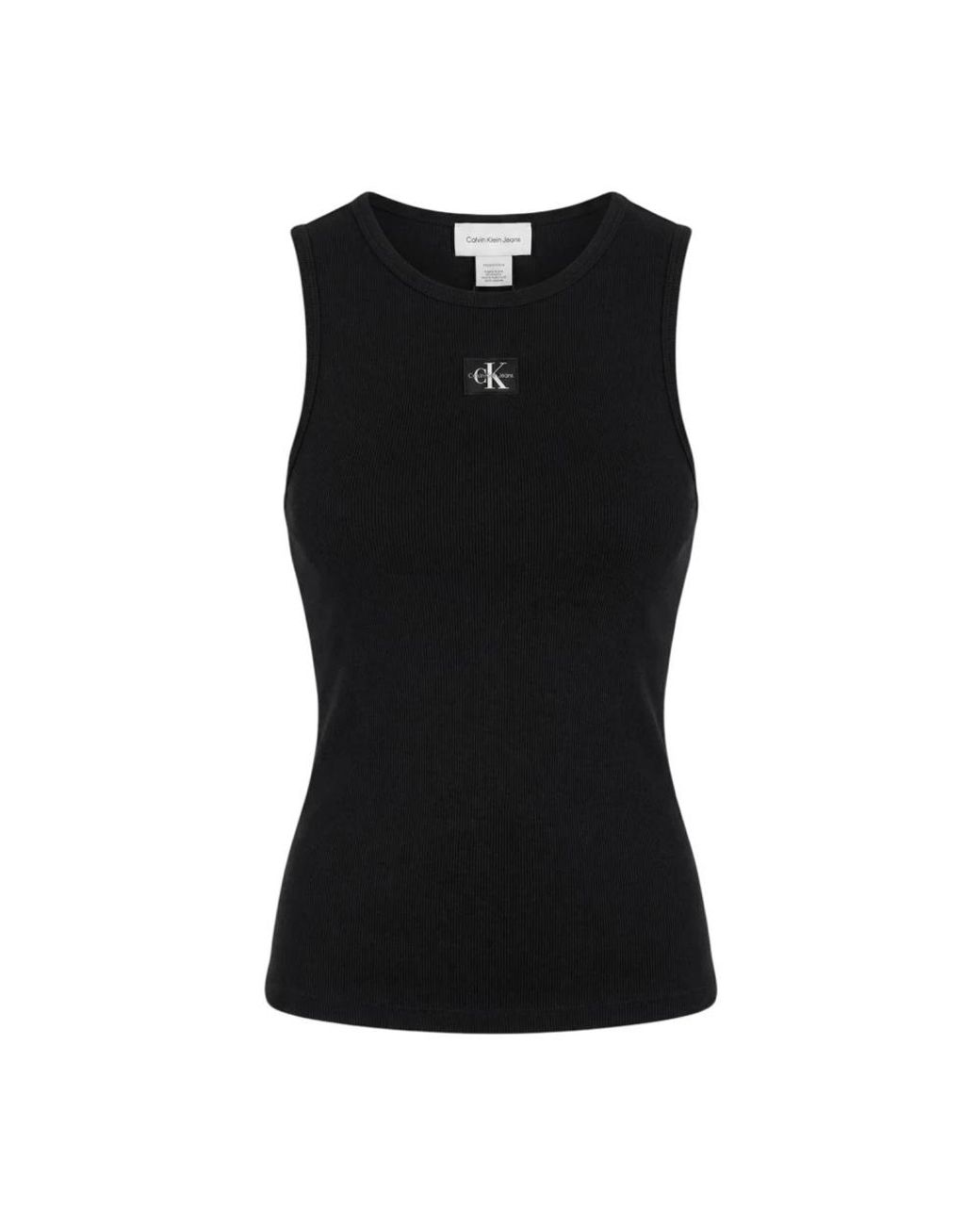 Calvin Klein Black Sleeveless Tops