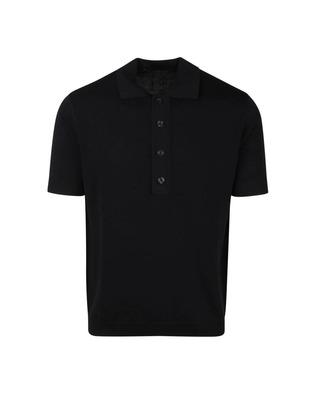 Low Brand Black Polo Shirts for men