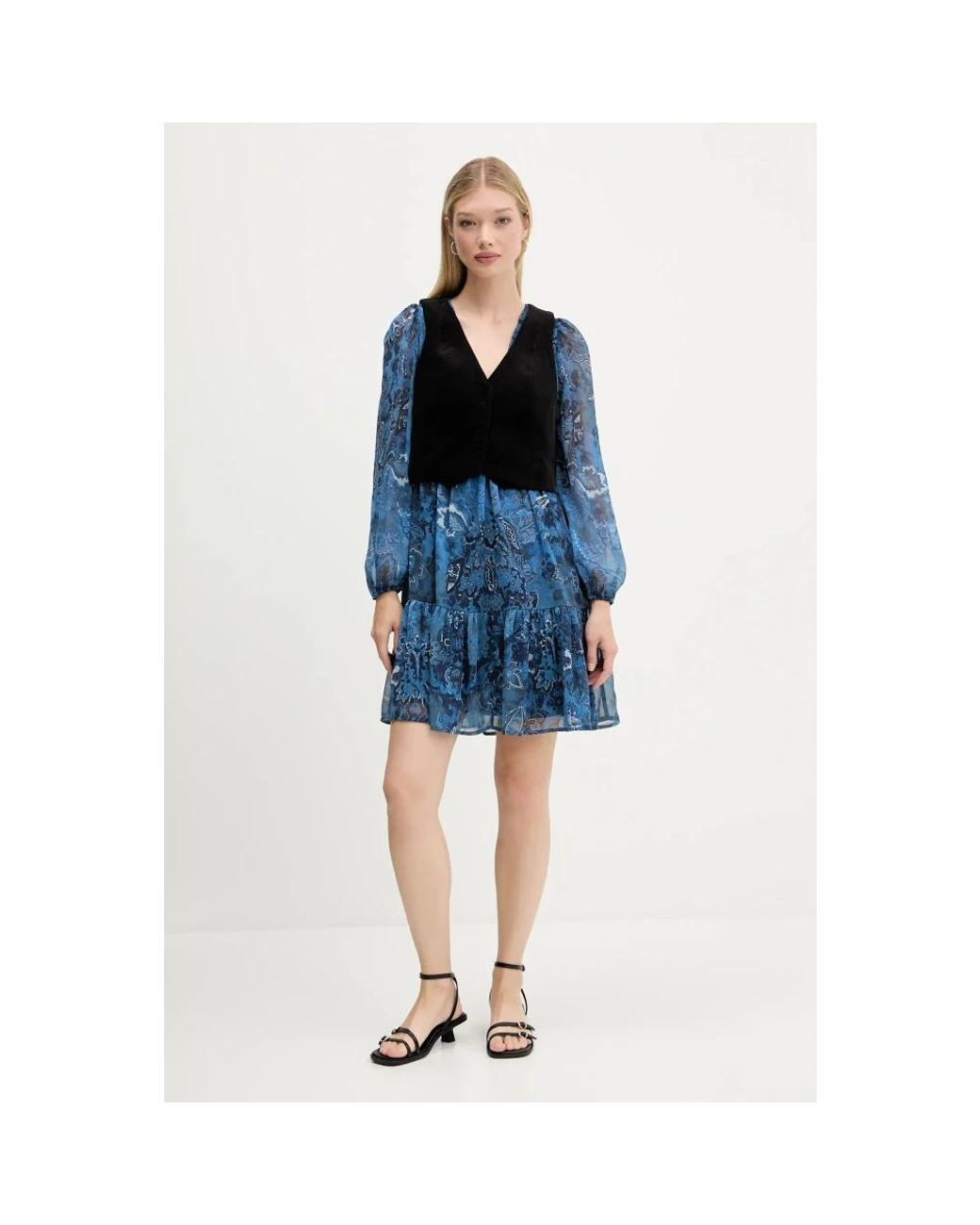 Desigual Blue Chaleco Kleid