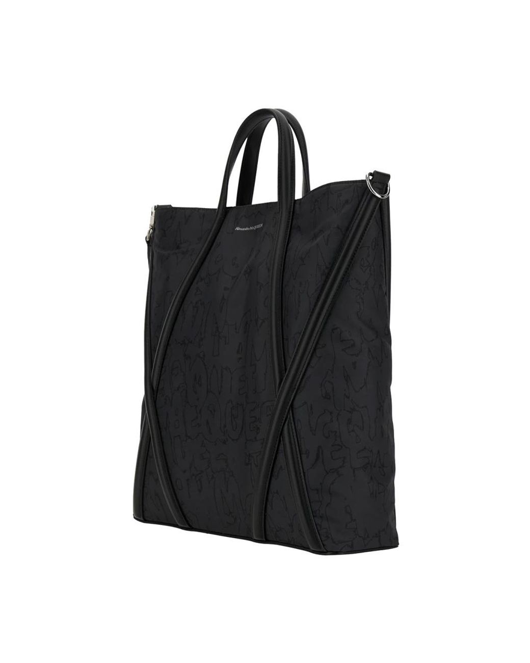 McQueen Black Shopping Bags for men
