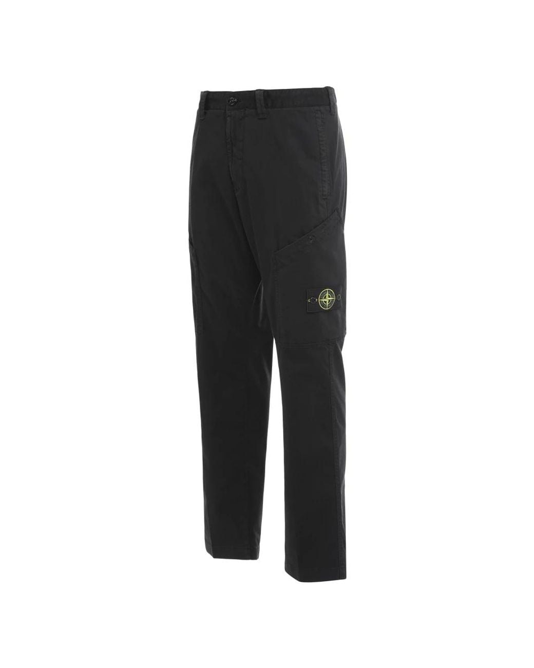 Stone Island Black Straight Trousers for men