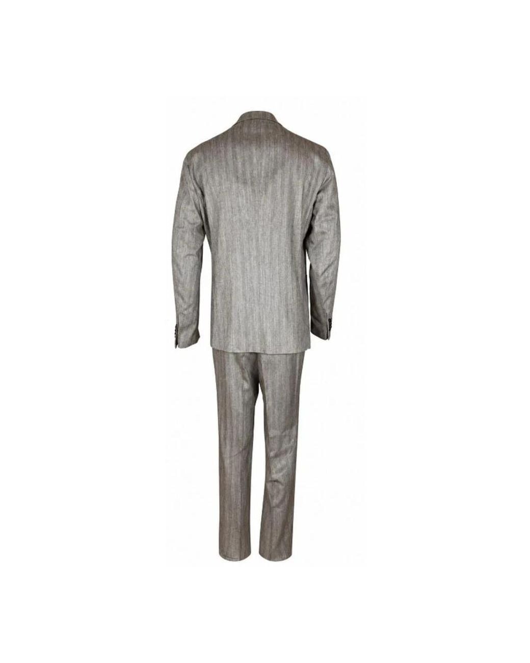 Tagliatore Gray Double Breasted Suits for men