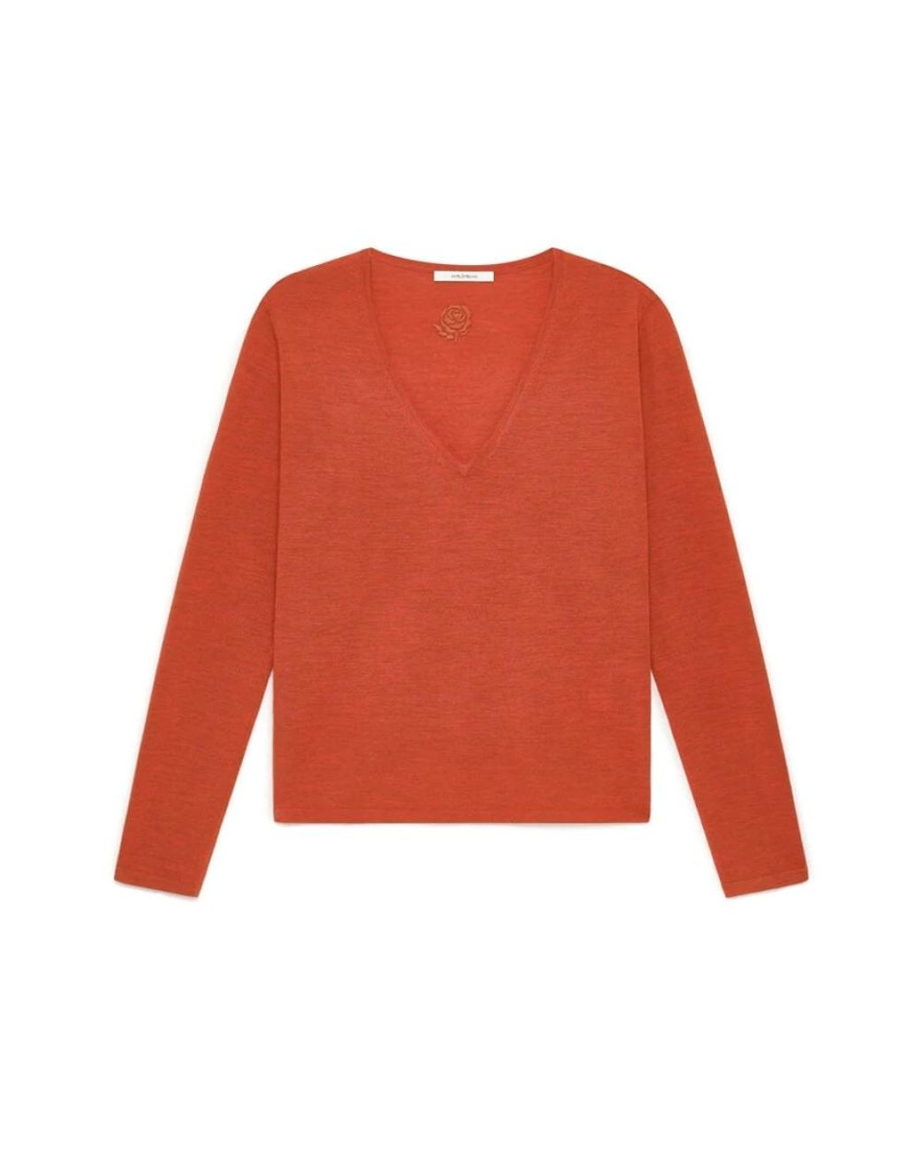 Maliparmi Red V-Neck Knitwear