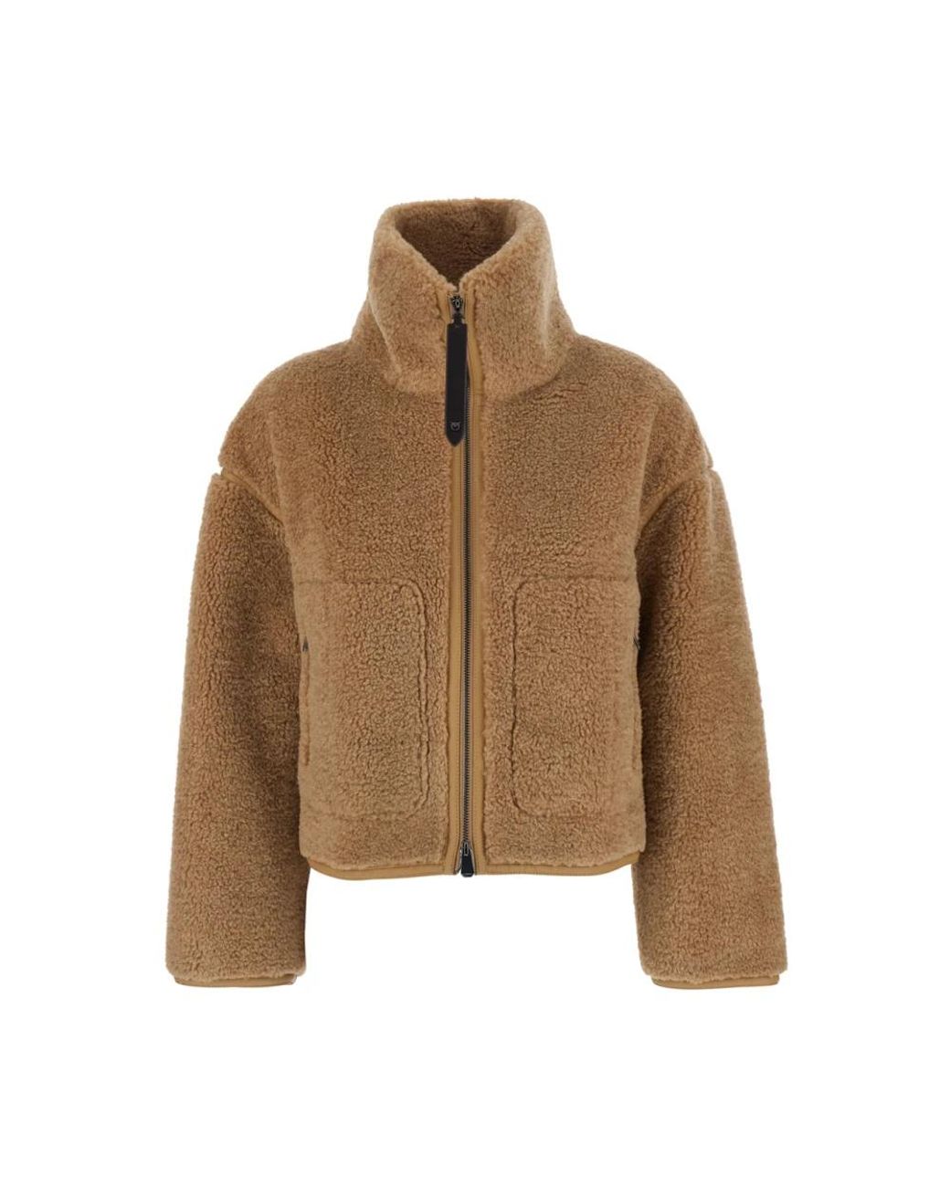 Pinko Jas Met Schapebont-Effect in het Brown