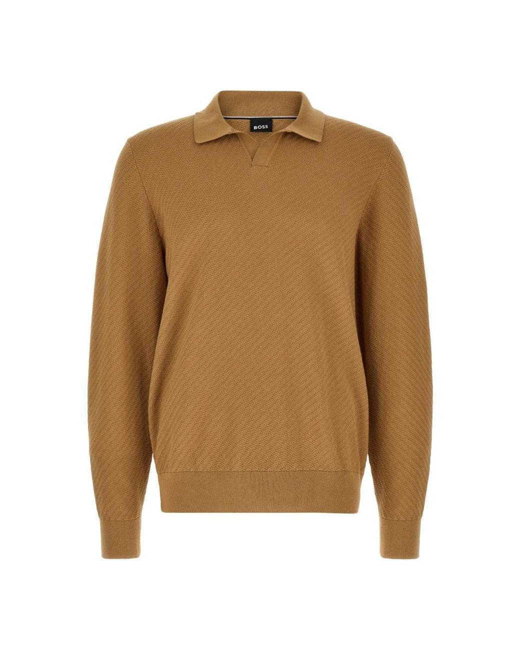 Boss Brown V-Neck Knitwear for men