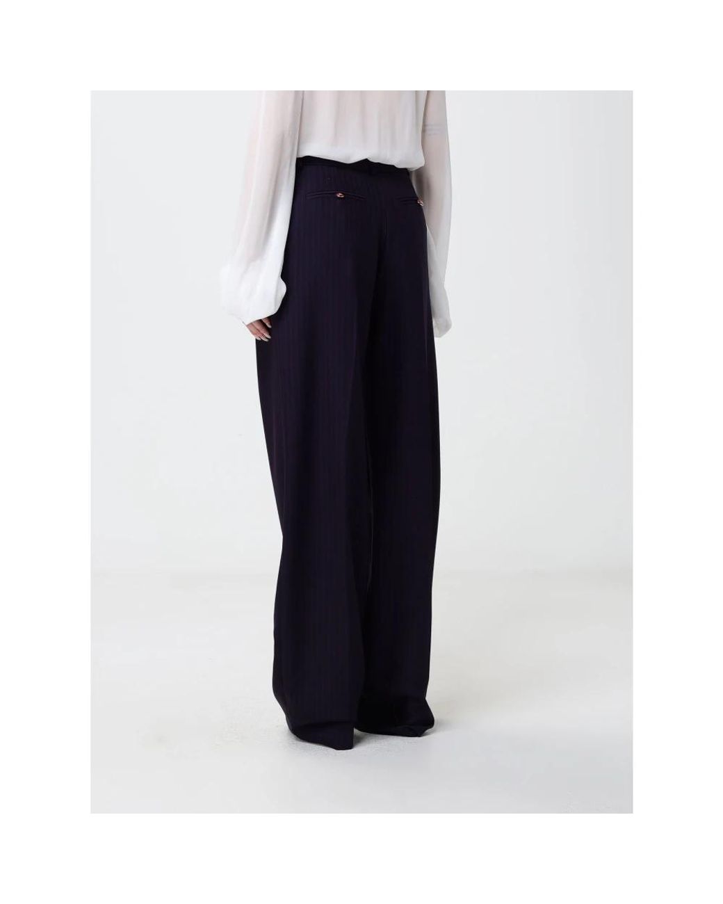 Elisabetta Franchi Blue Wide Trousers