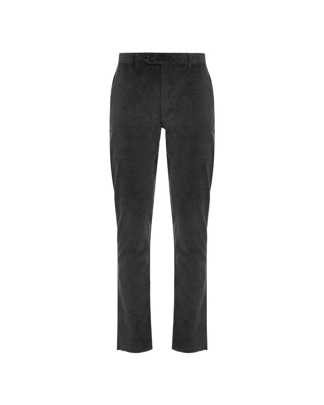 Moorer Black Straight Trousers for men