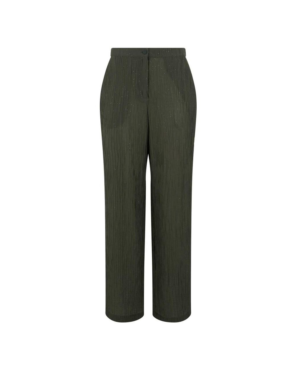 Emporio Armani Green Wide Trousers