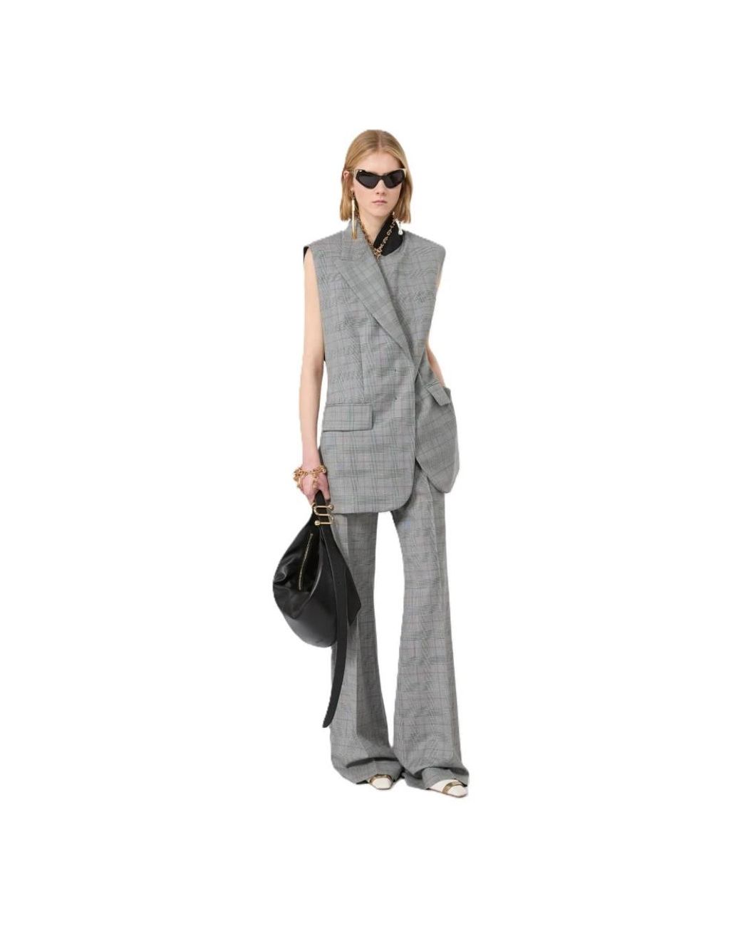 Max Mara Gray Wide Trousers