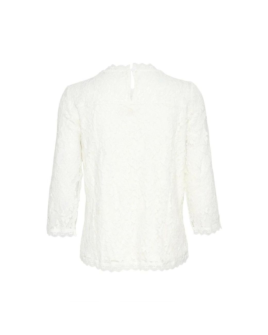 Blouses Cream de color White