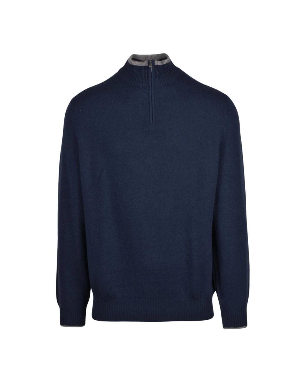 Fedeli Blue Zip-Throughs for men