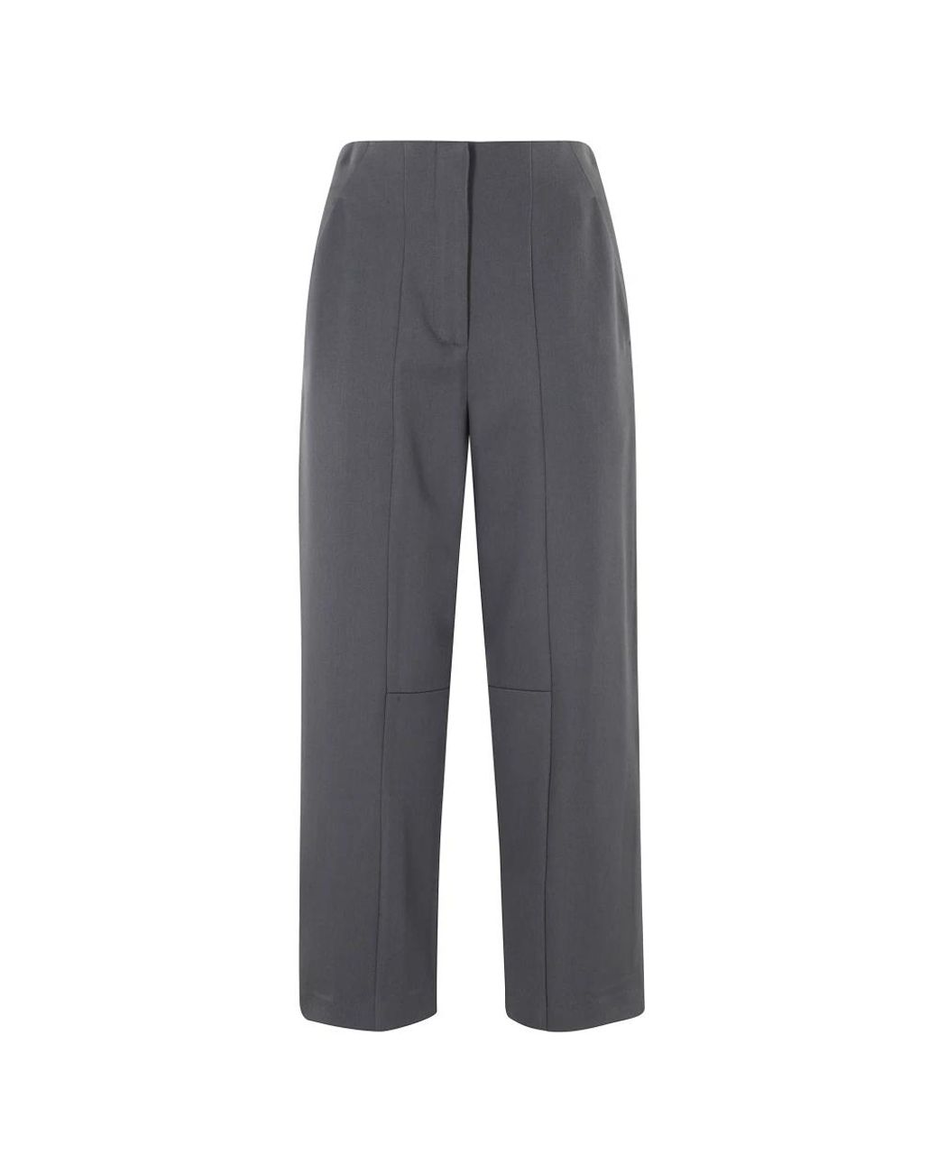 Erika Cavallini Semi Couture Gray Cropped Trousers
