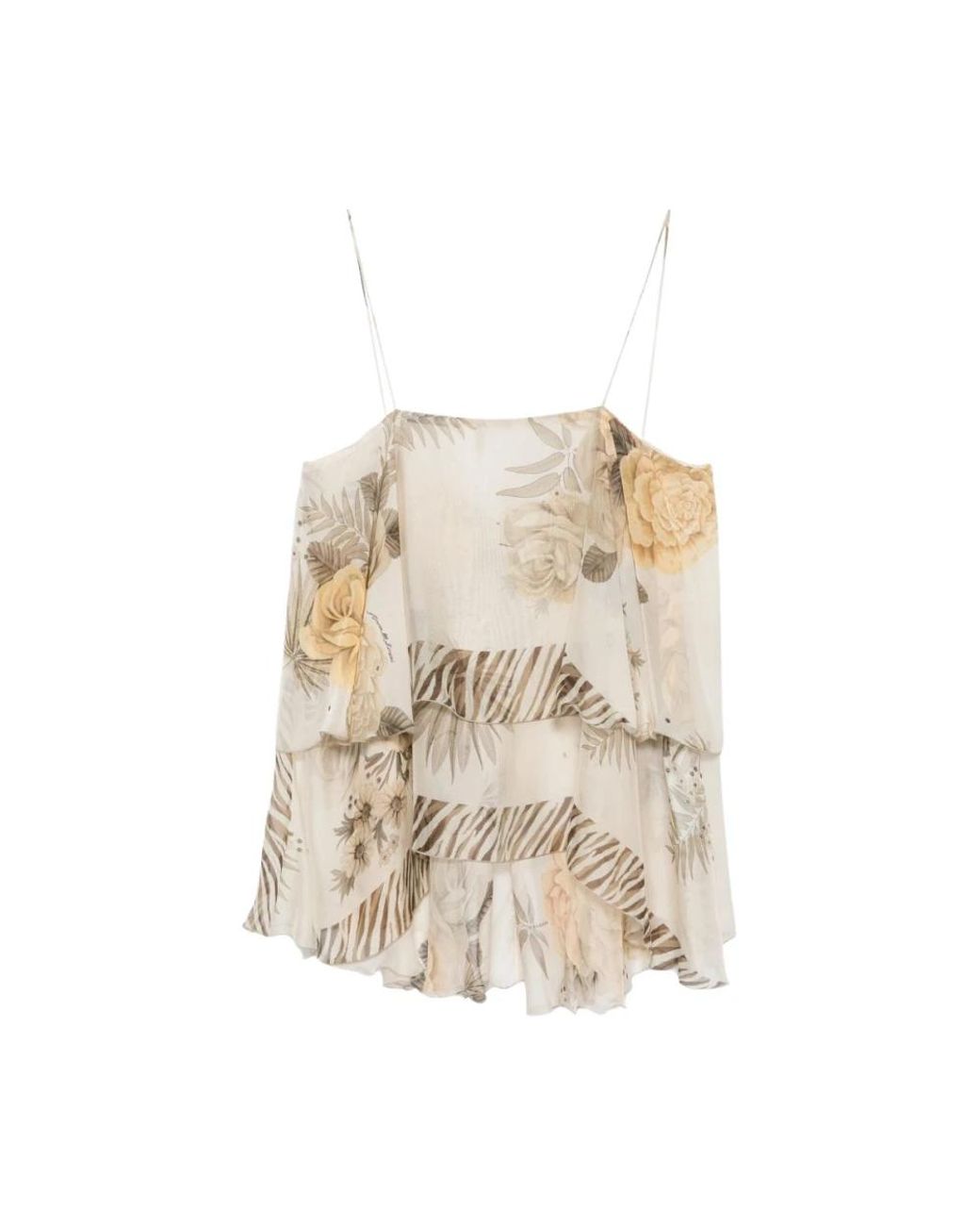 Anna Molinari Natural Sleeveless Tops