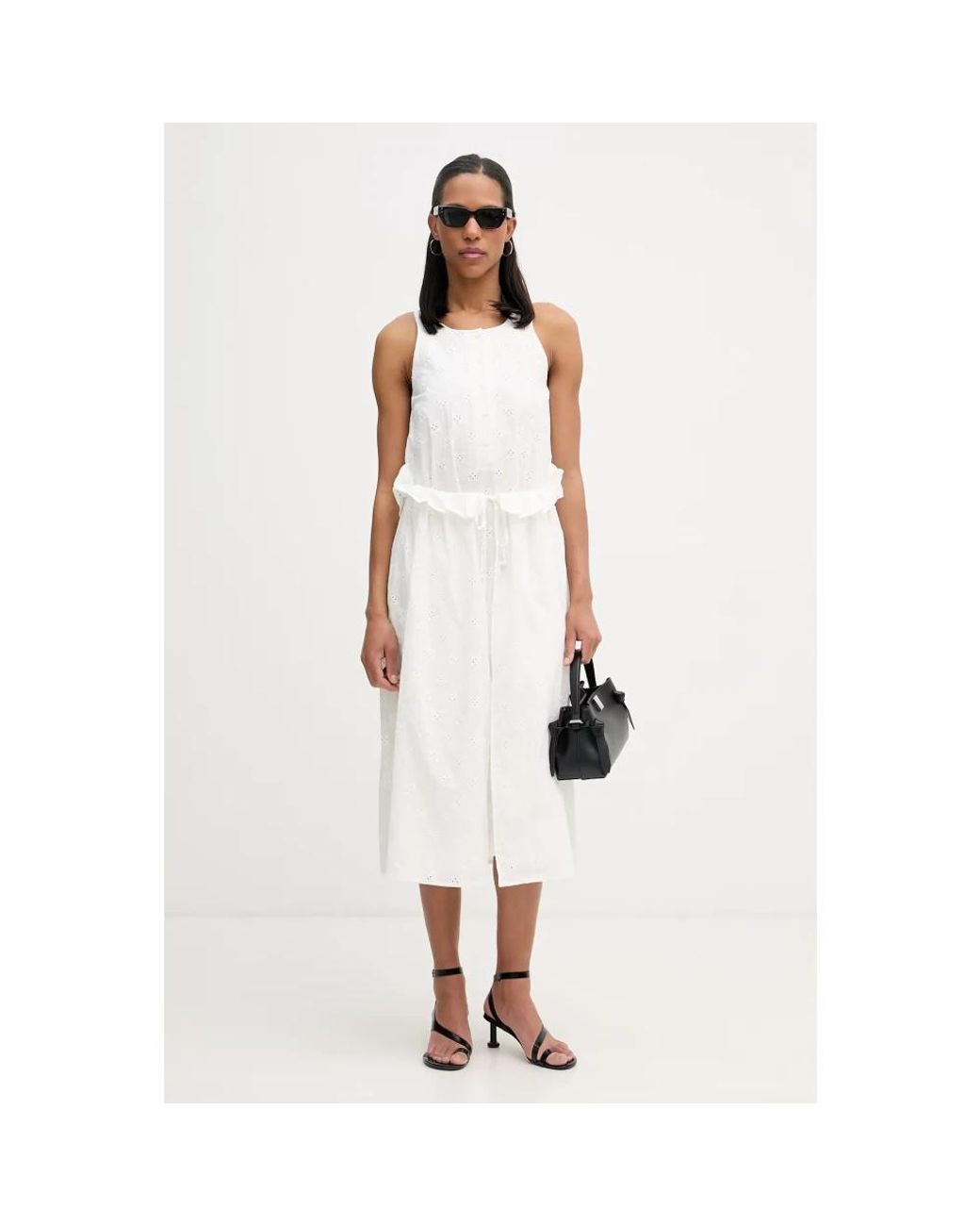 Midi Dresses Isabelle Blanche de color White