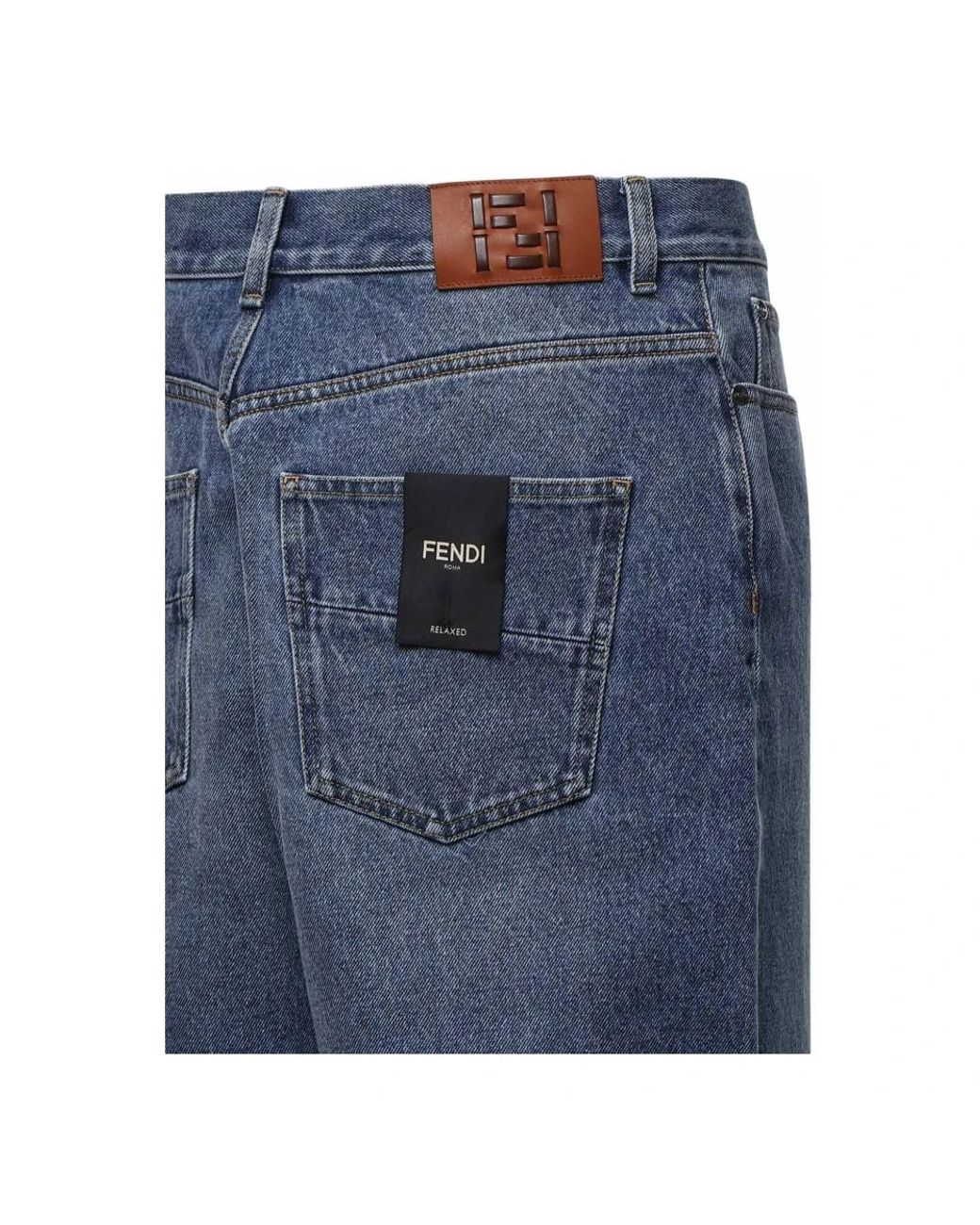 Fendi Blue Wide Jeans