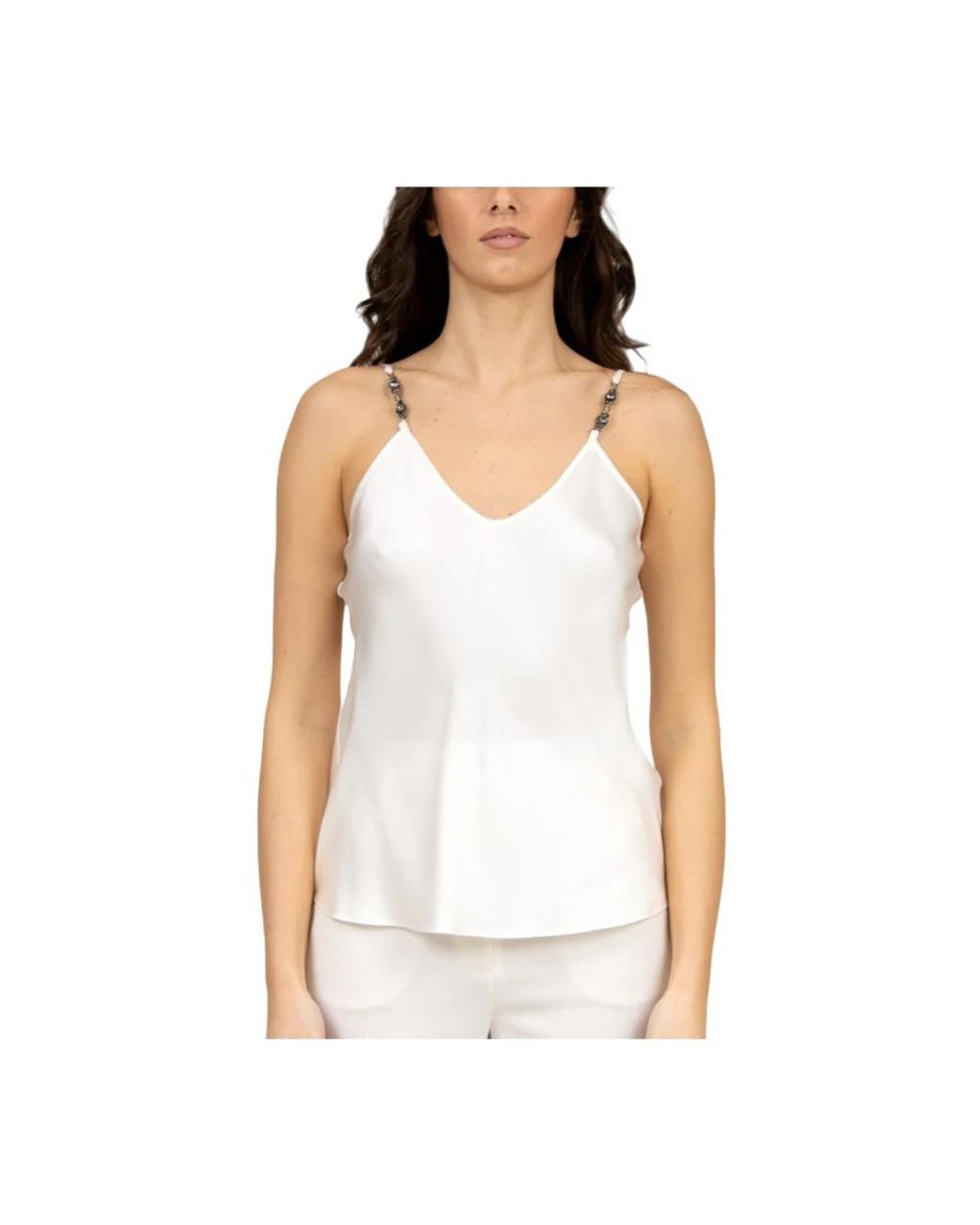 Max Mara White Sleeveless Tops