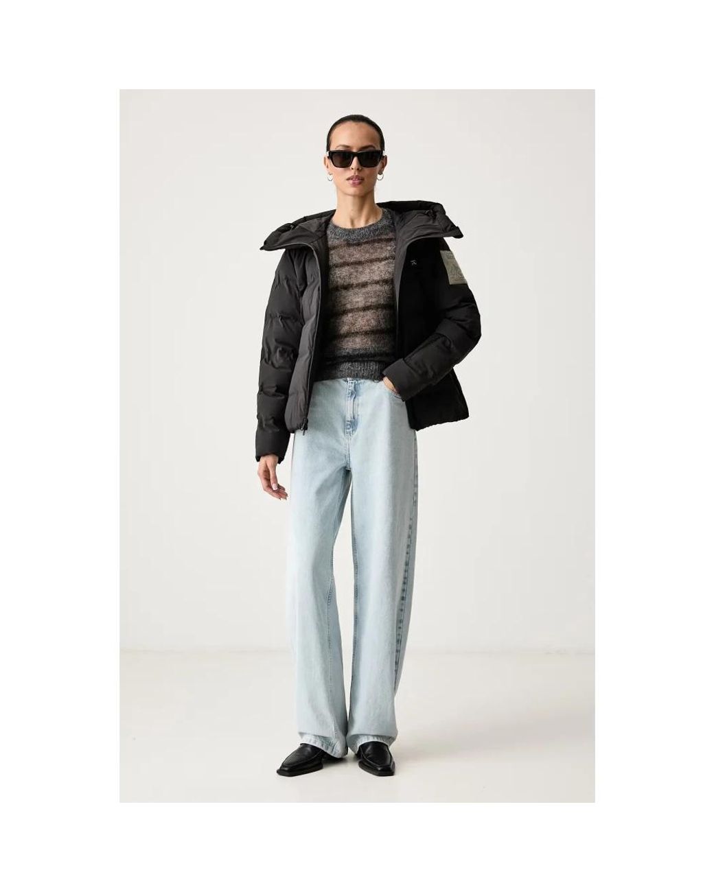 Winter Jackets Blauer de color Black