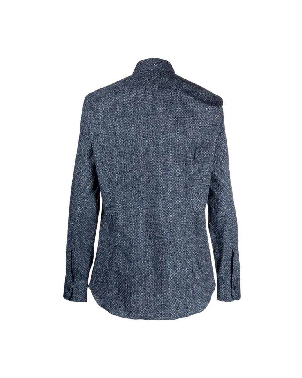 Mazzarelli Blue Casual Shirts for men