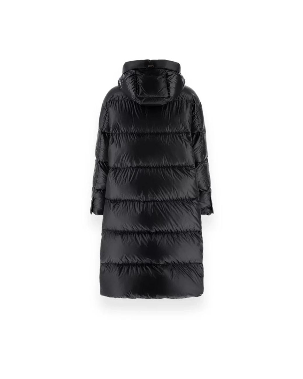Chaqueta De Plumas Negra Con Detalles Dorados, Mujer, Talla Herno de color Black