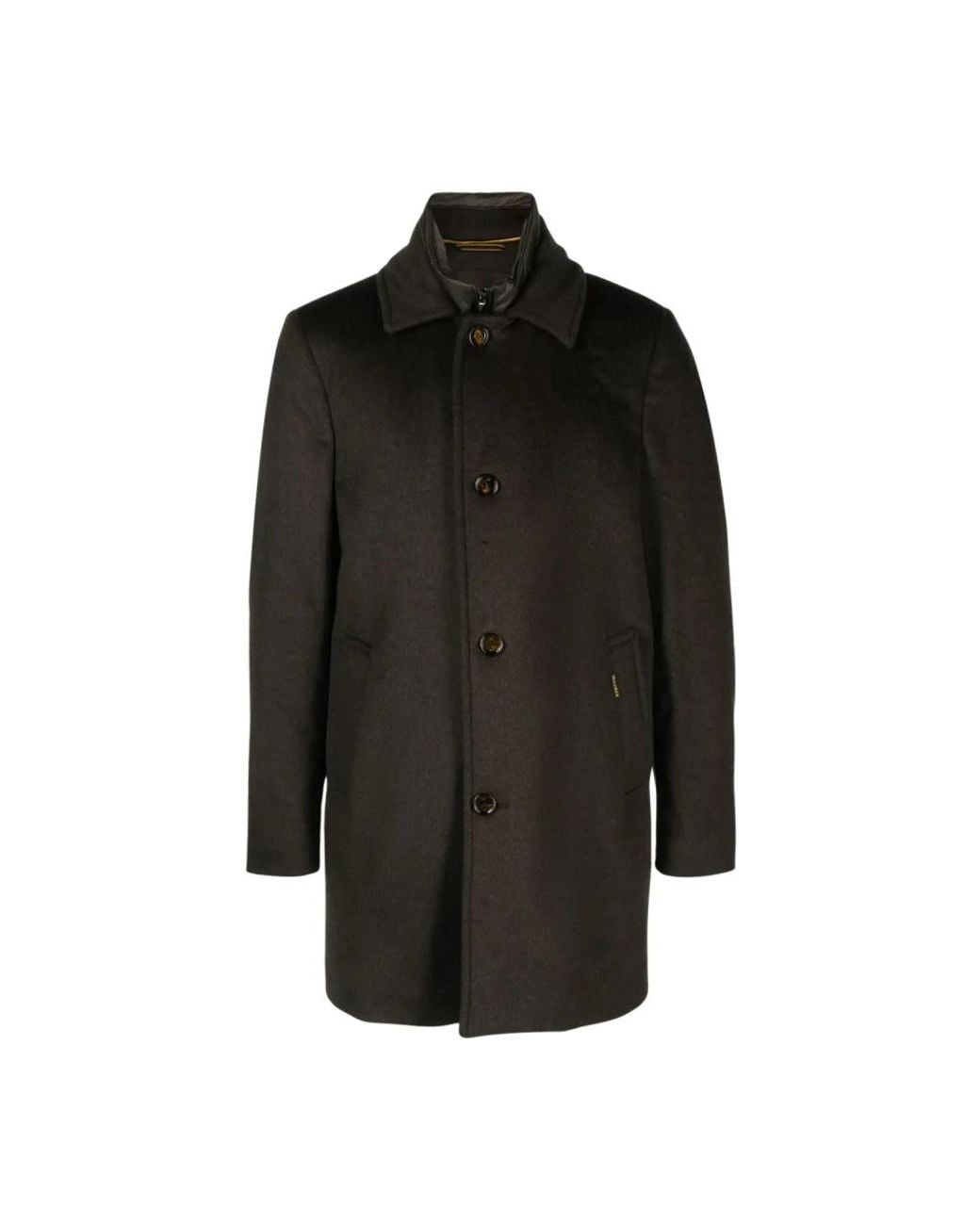 Moorer Black Single-Breasted Coats for men