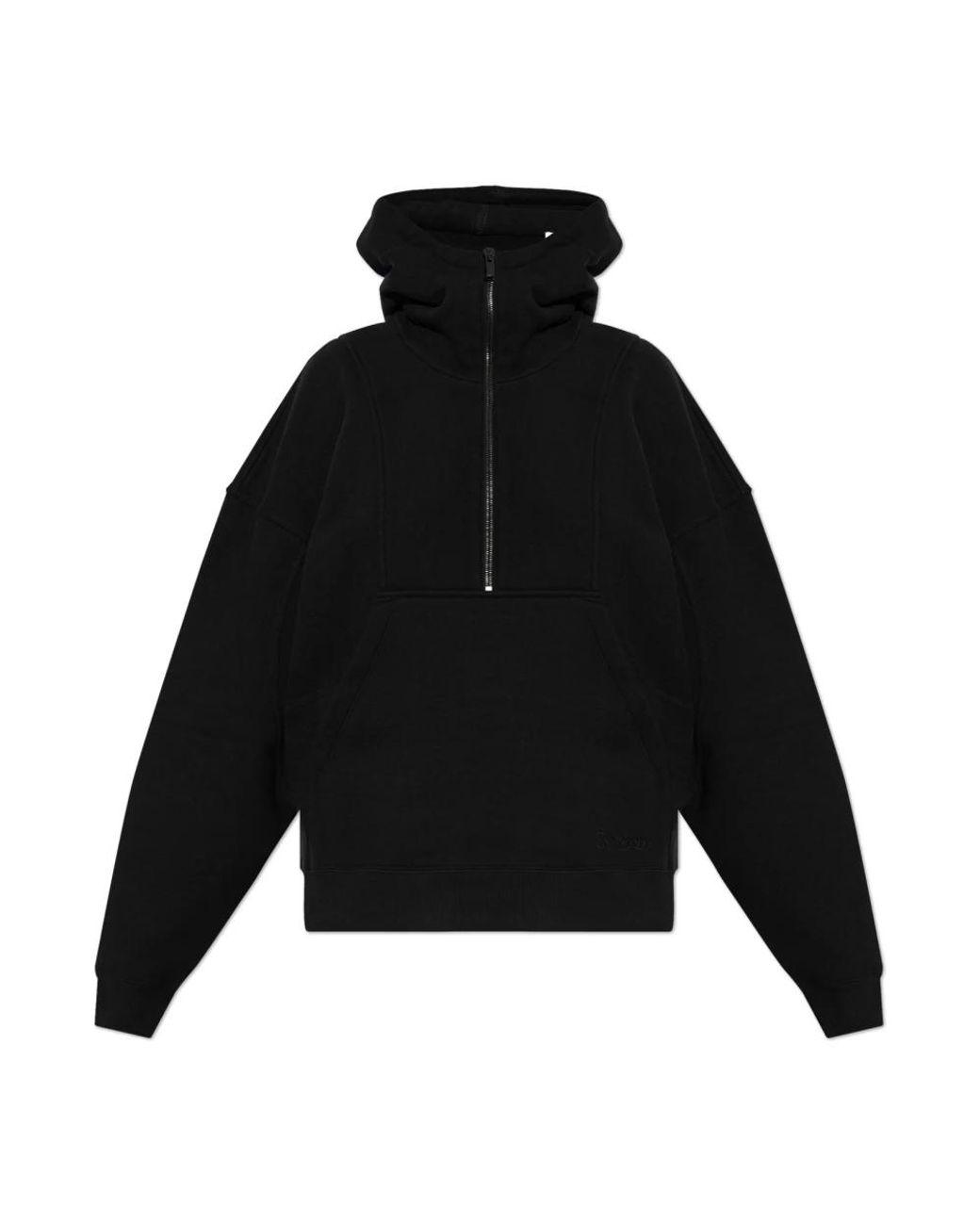 Saint Laurent Black Half-Zip Hoodie