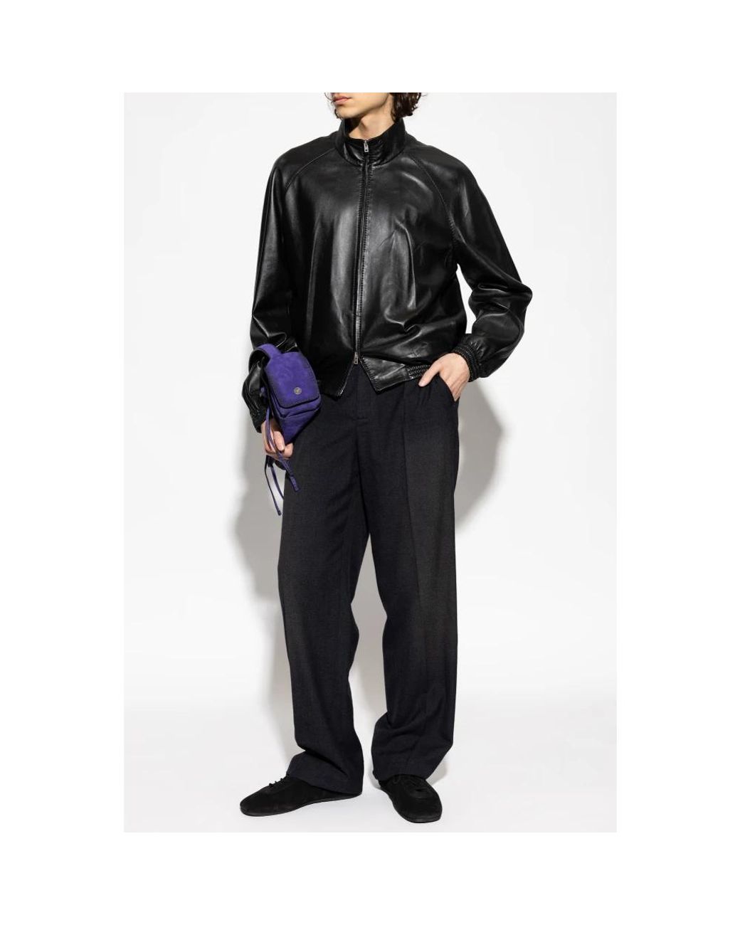 Leather Jackets Acne pour homme en coloris Black
