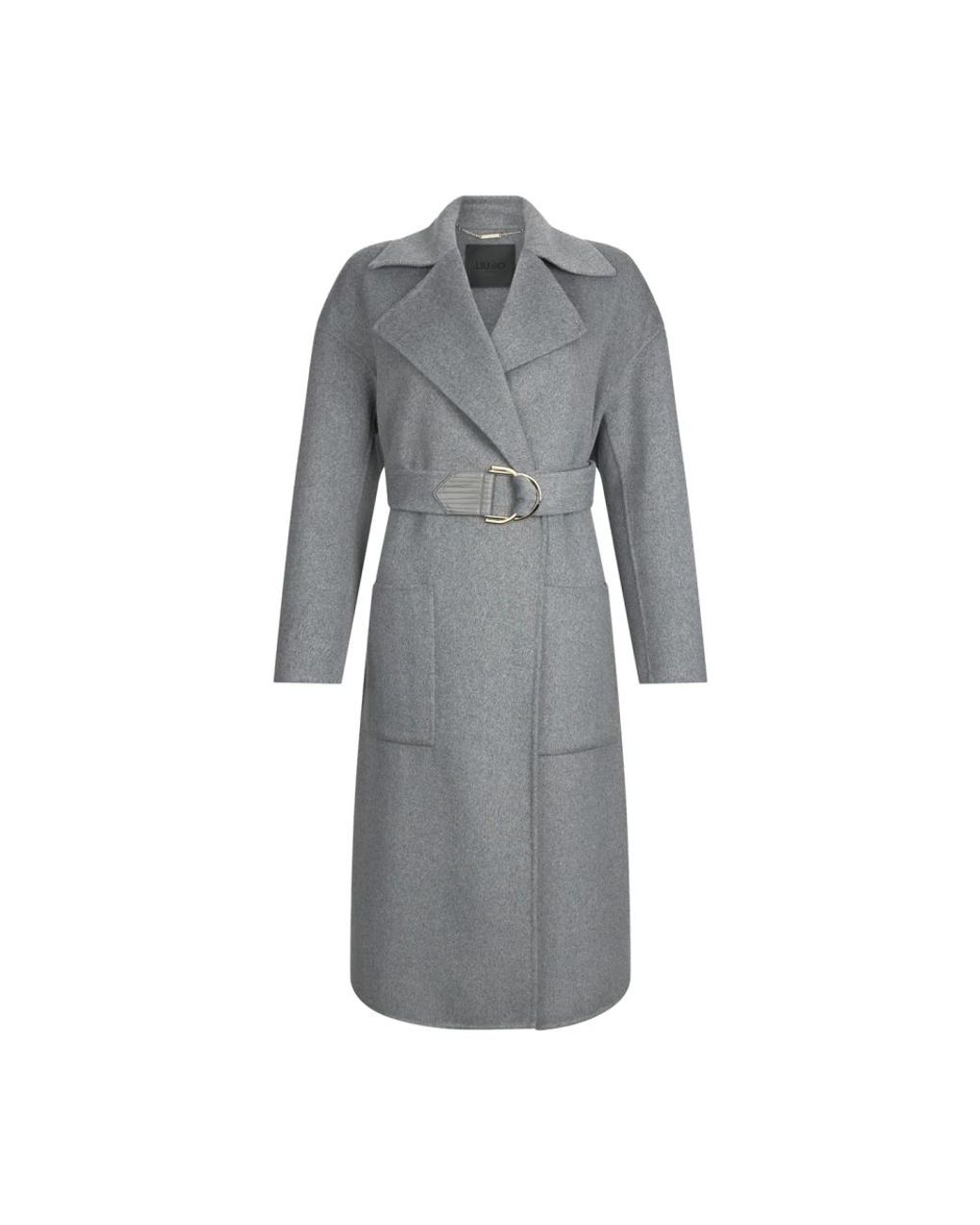 Liu Jo Gray Belted Coats