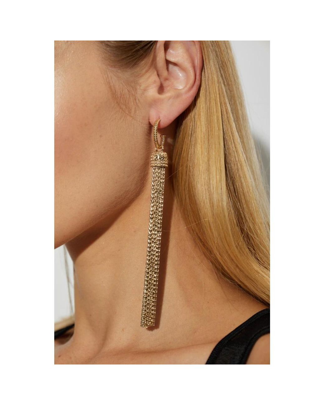 Earrings Balmain de color Metallic