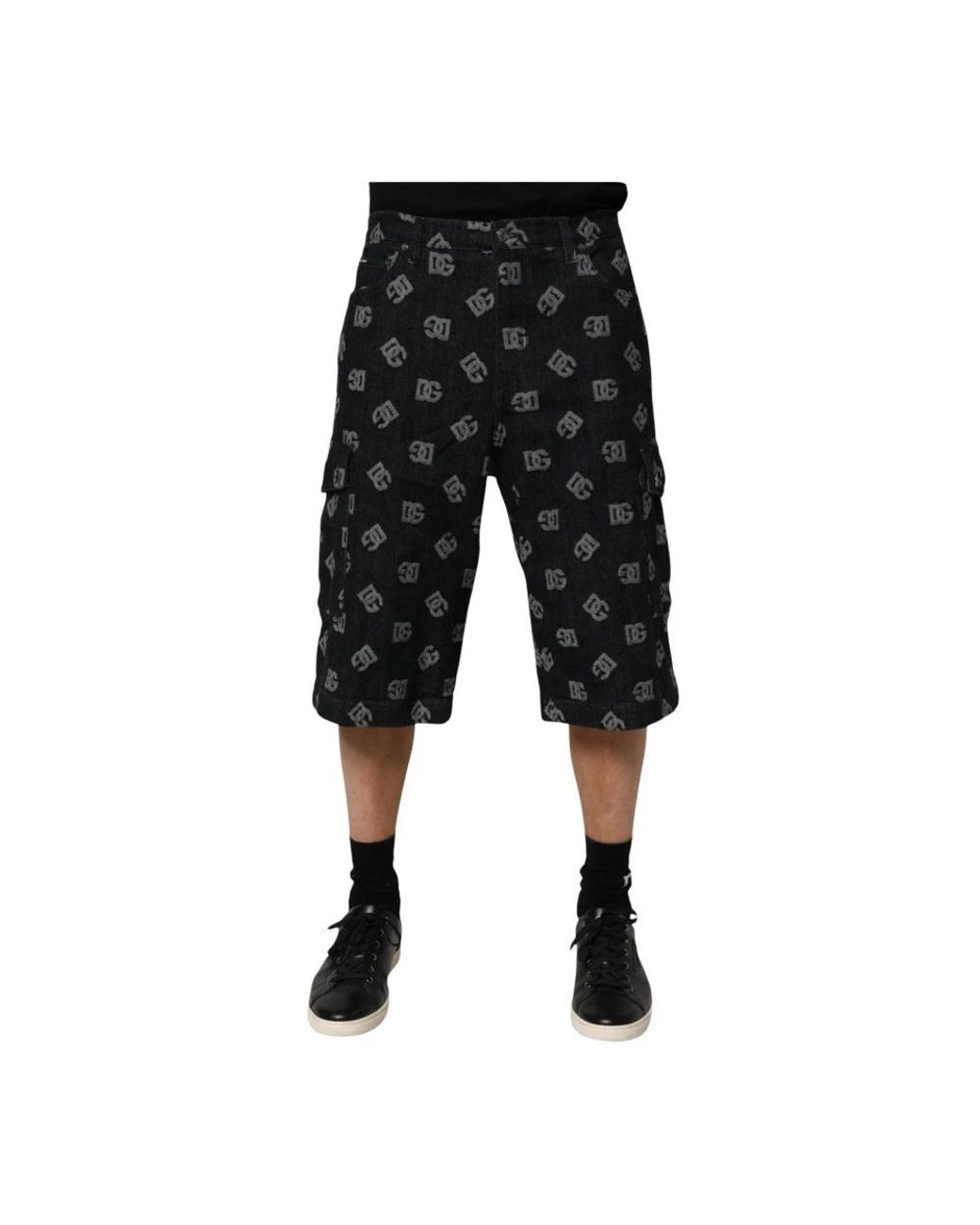 Dolce & Gabbana Black Denim Shorts for men