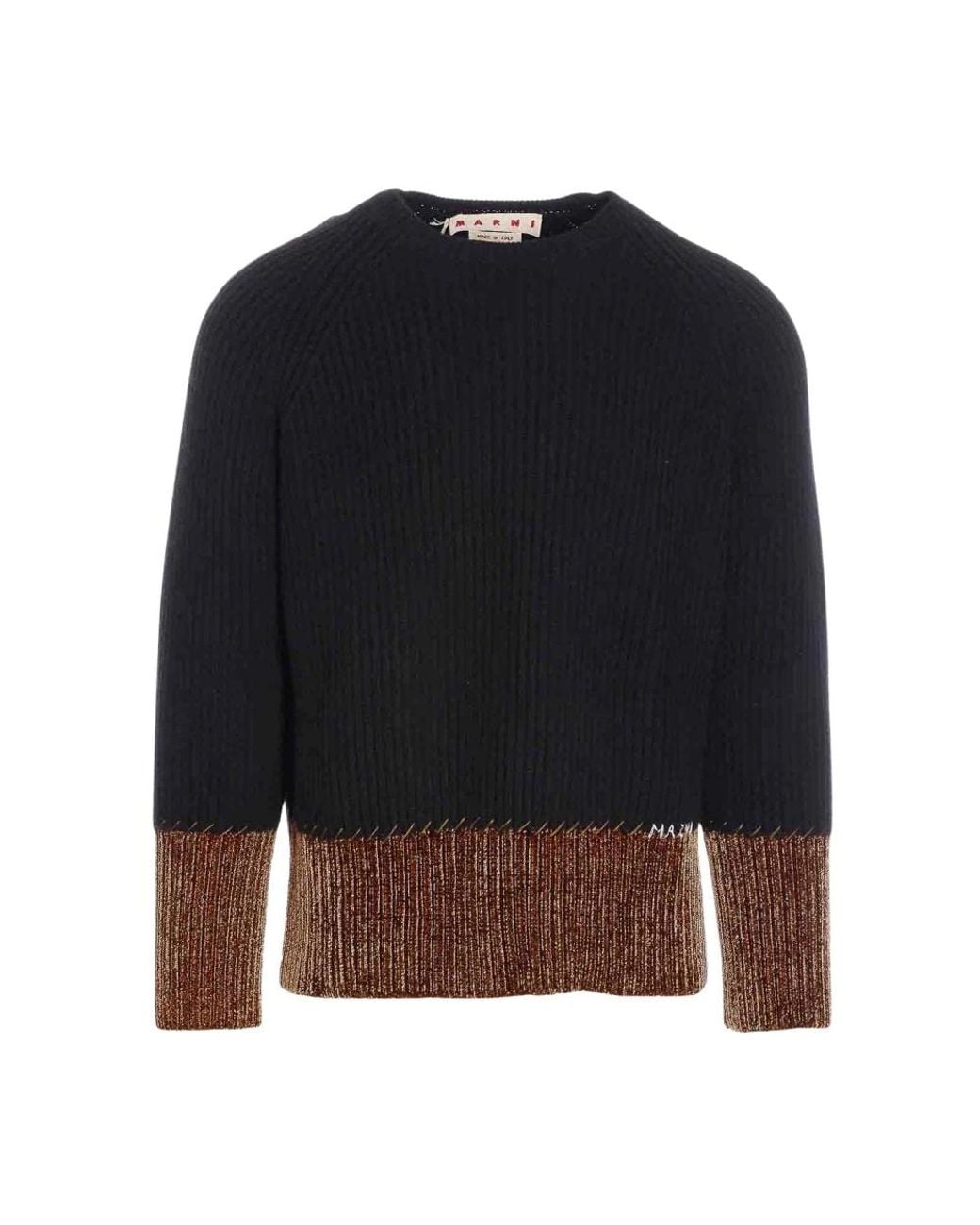 Marni Blue Round-Neck Knitwear for men